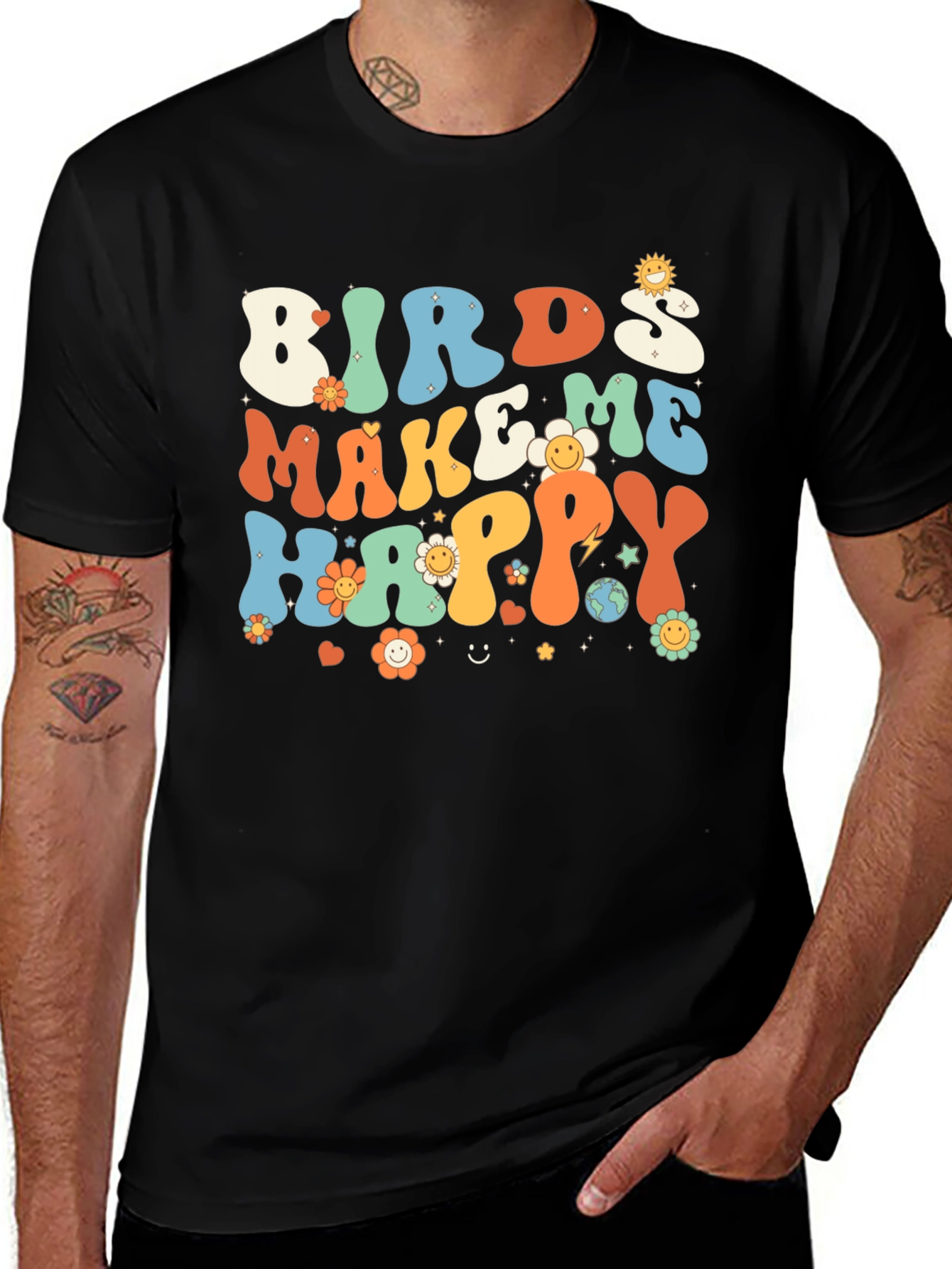 Variant 4 of Birds Make Me Happy Graphic Tee