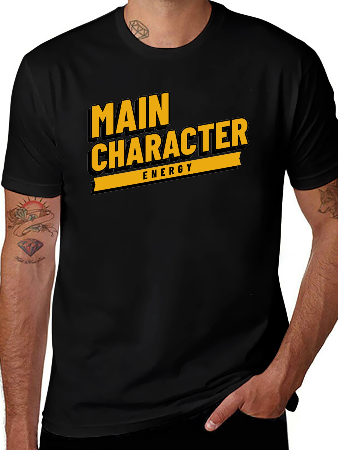 Variant 24 of Main Character Energy Black Graphic Tee