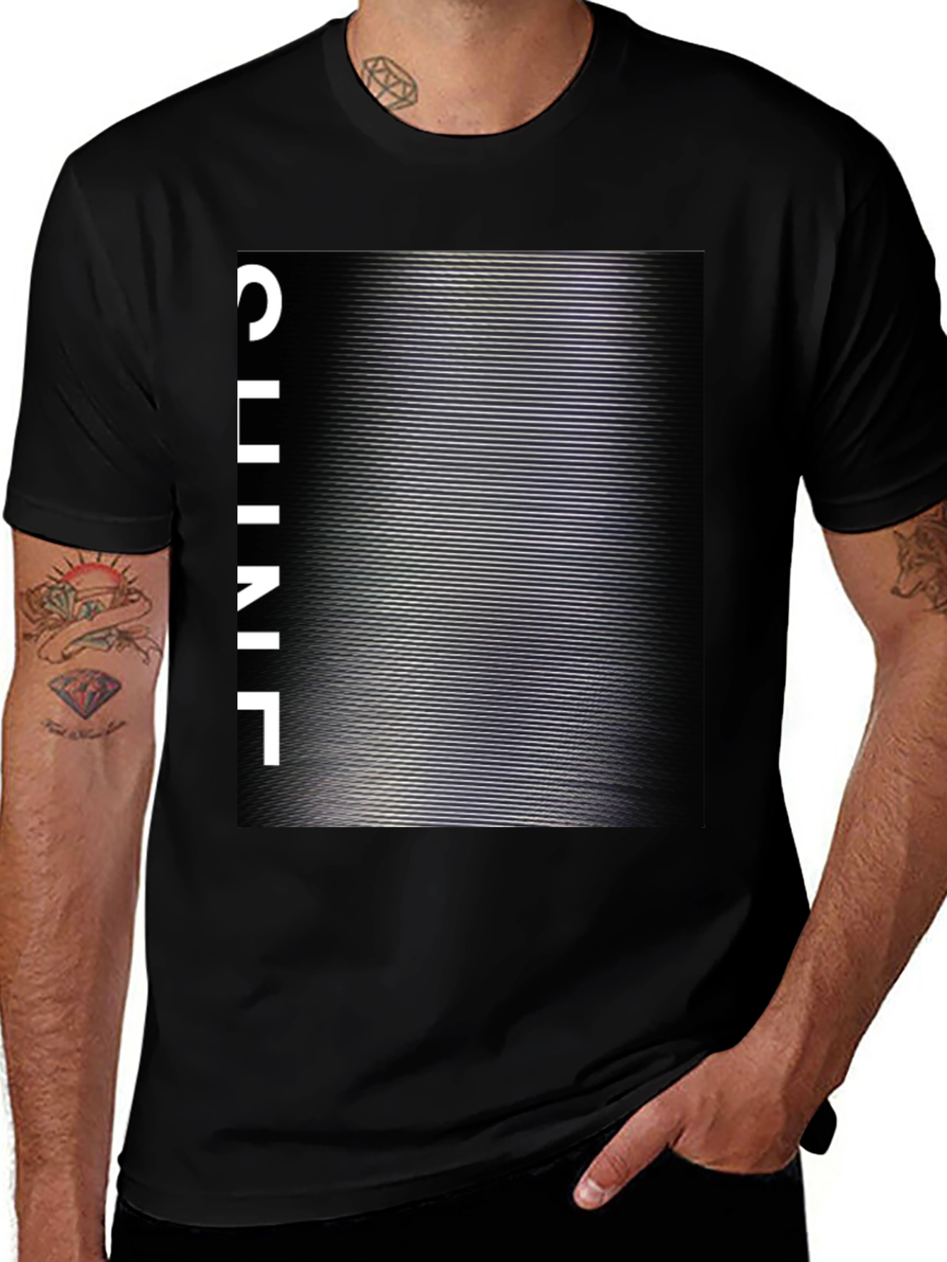 Variant 20 of Abstract Striped Graphic T-Shirt - Modern Style