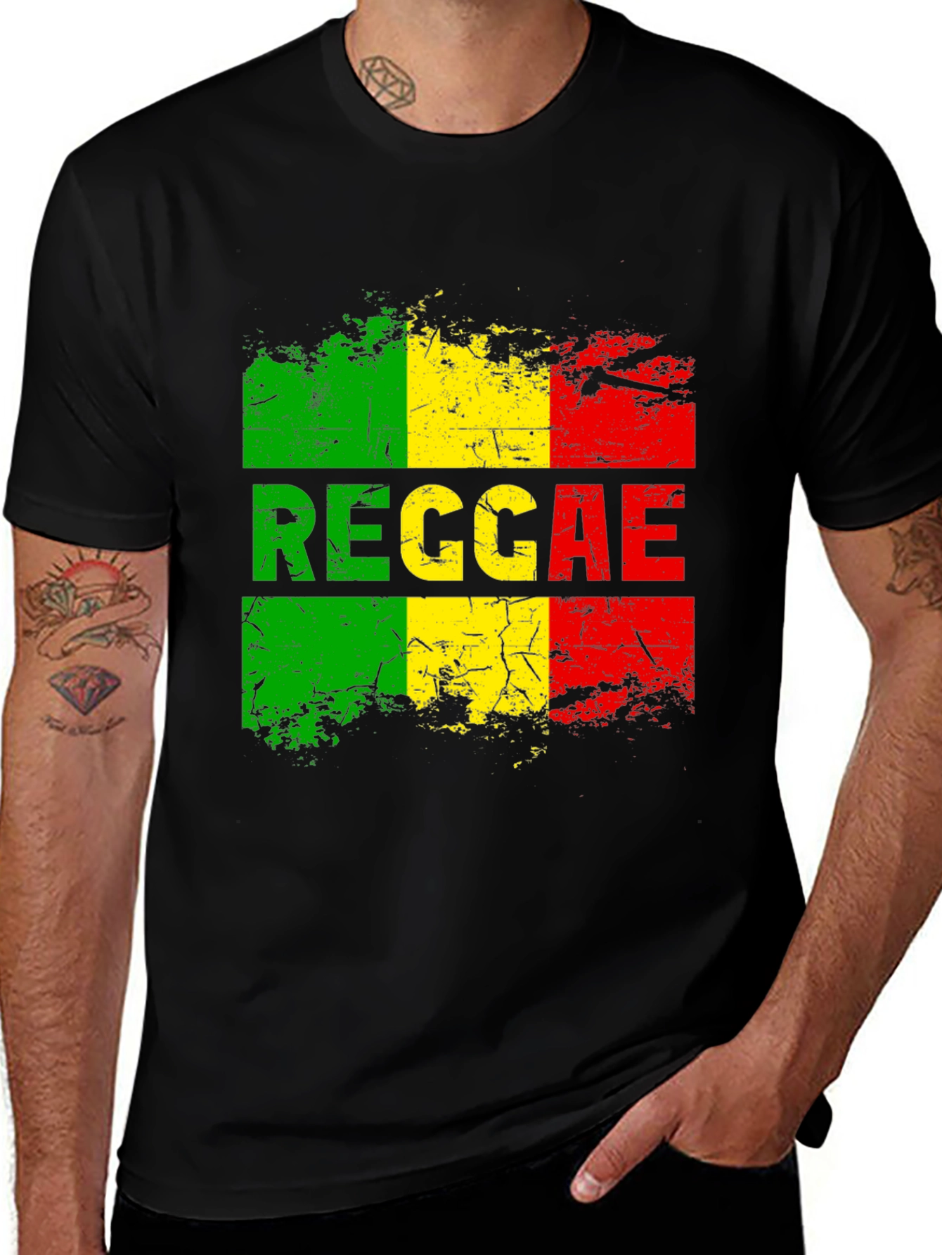 Variant 20 of Reggae Rasta Color Block T-Shirt