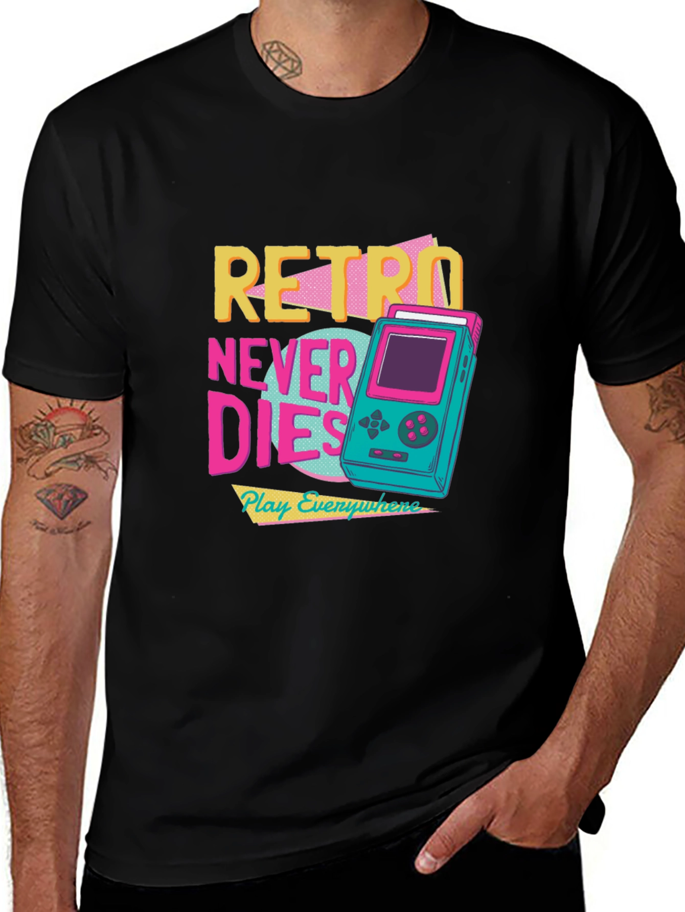 Variant 16 of Retro Never Dies Graphic T-Shirt