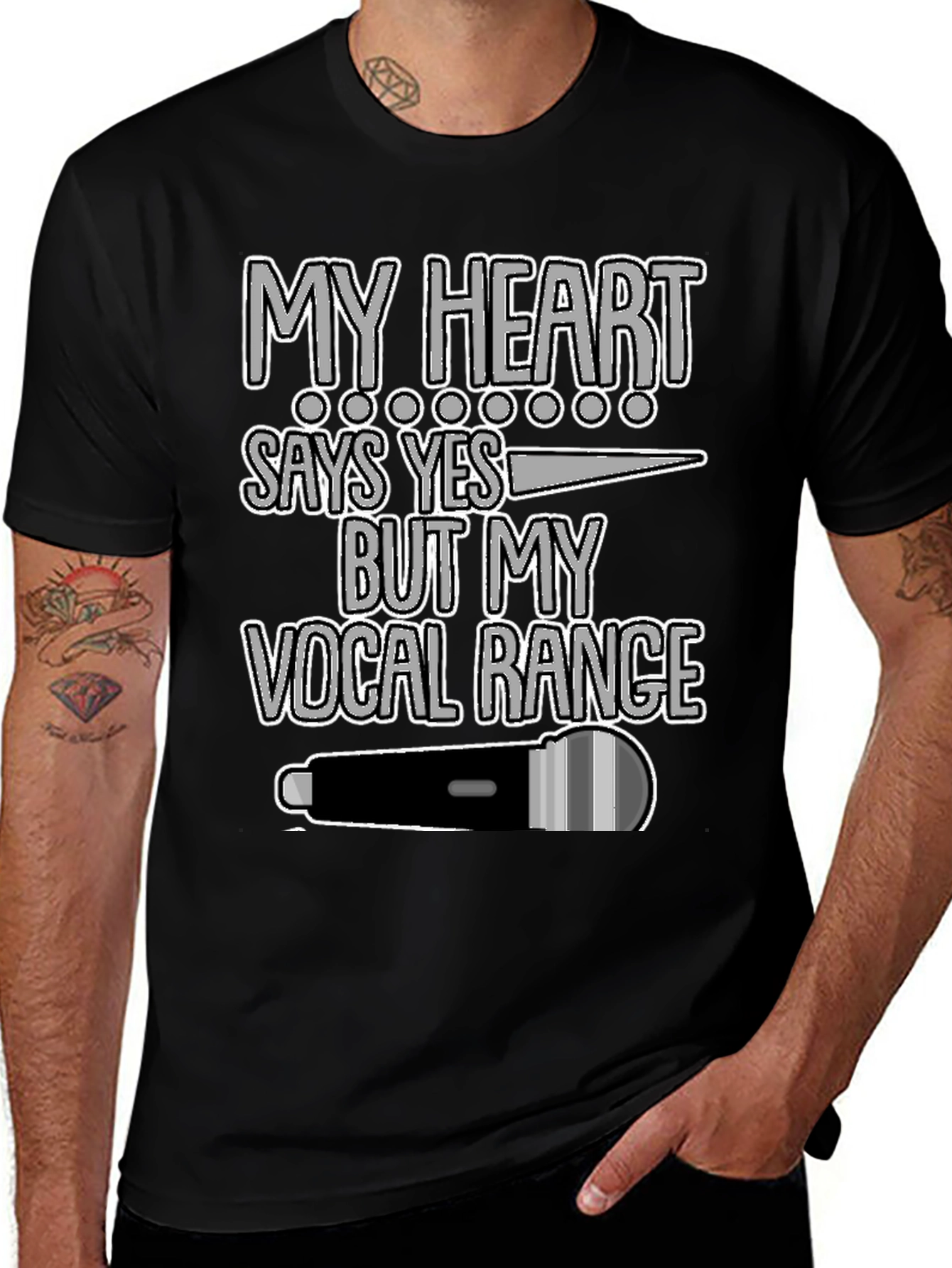 My Heart Says Yes Vocal Range Graphic T-Shirt