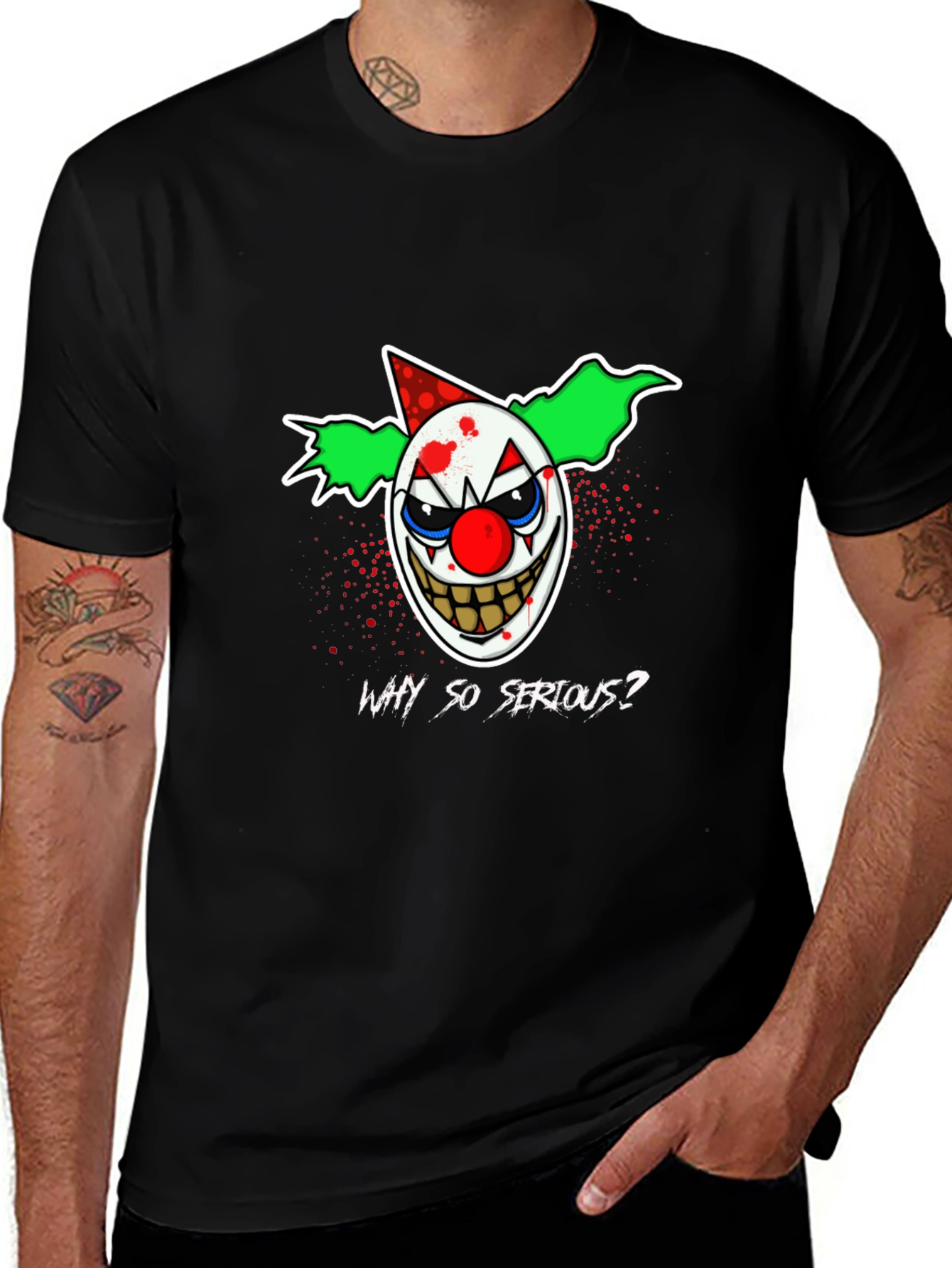 Variant 6 of Why So Serious? Clown Graphic T-Shirt