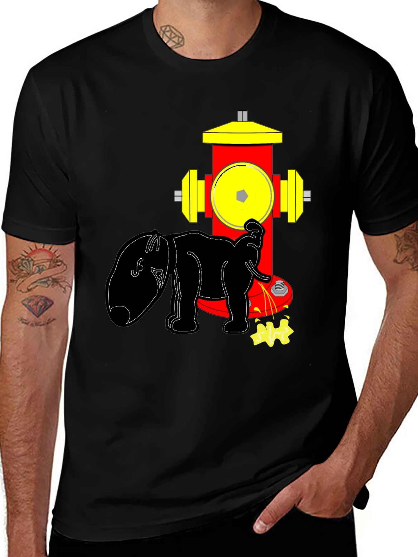 Variant 7 of Dog Hydrant Tee: Humorous Graphic T-Shirt