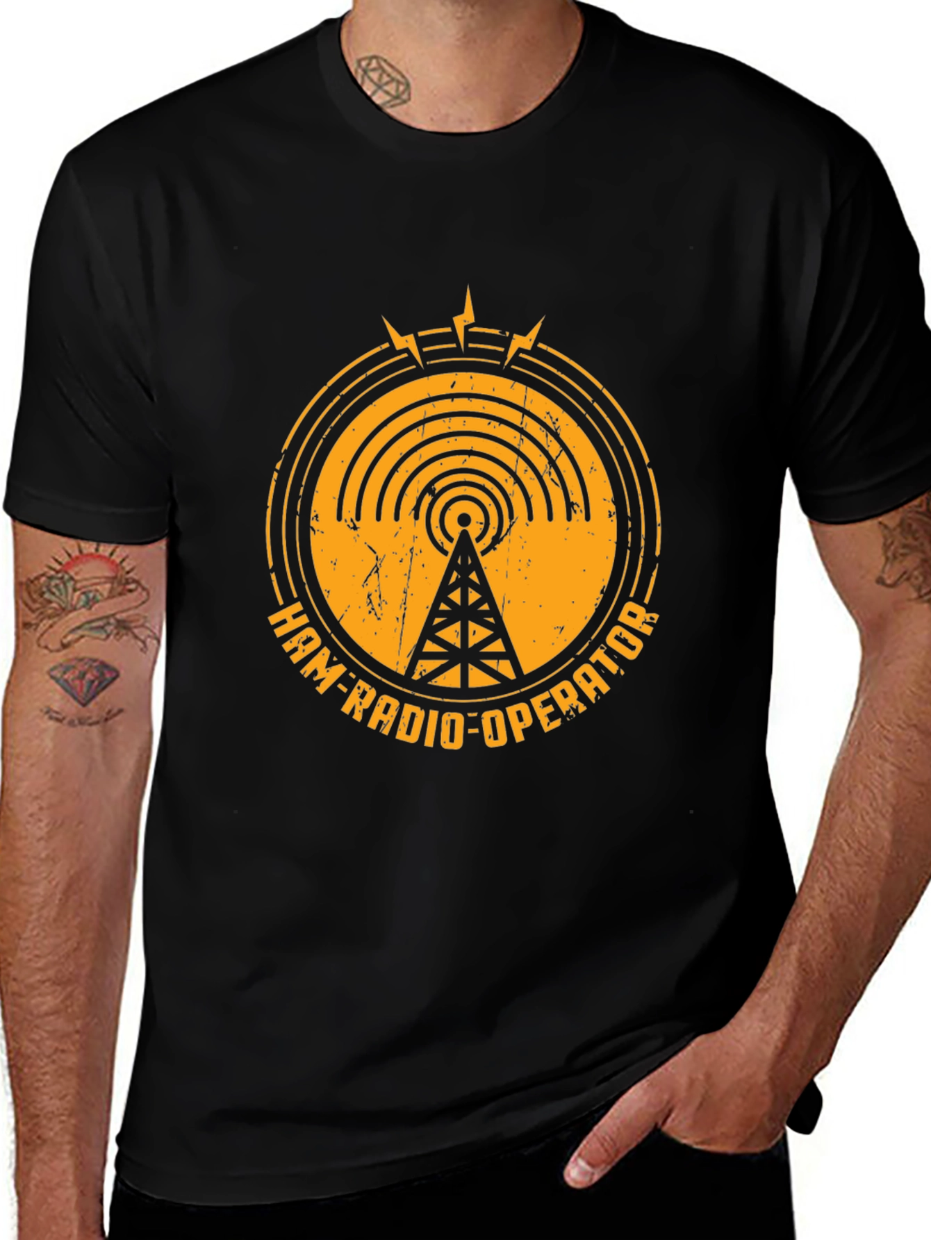 Variant 13 of Ham Radio Operator Black T-Shirt