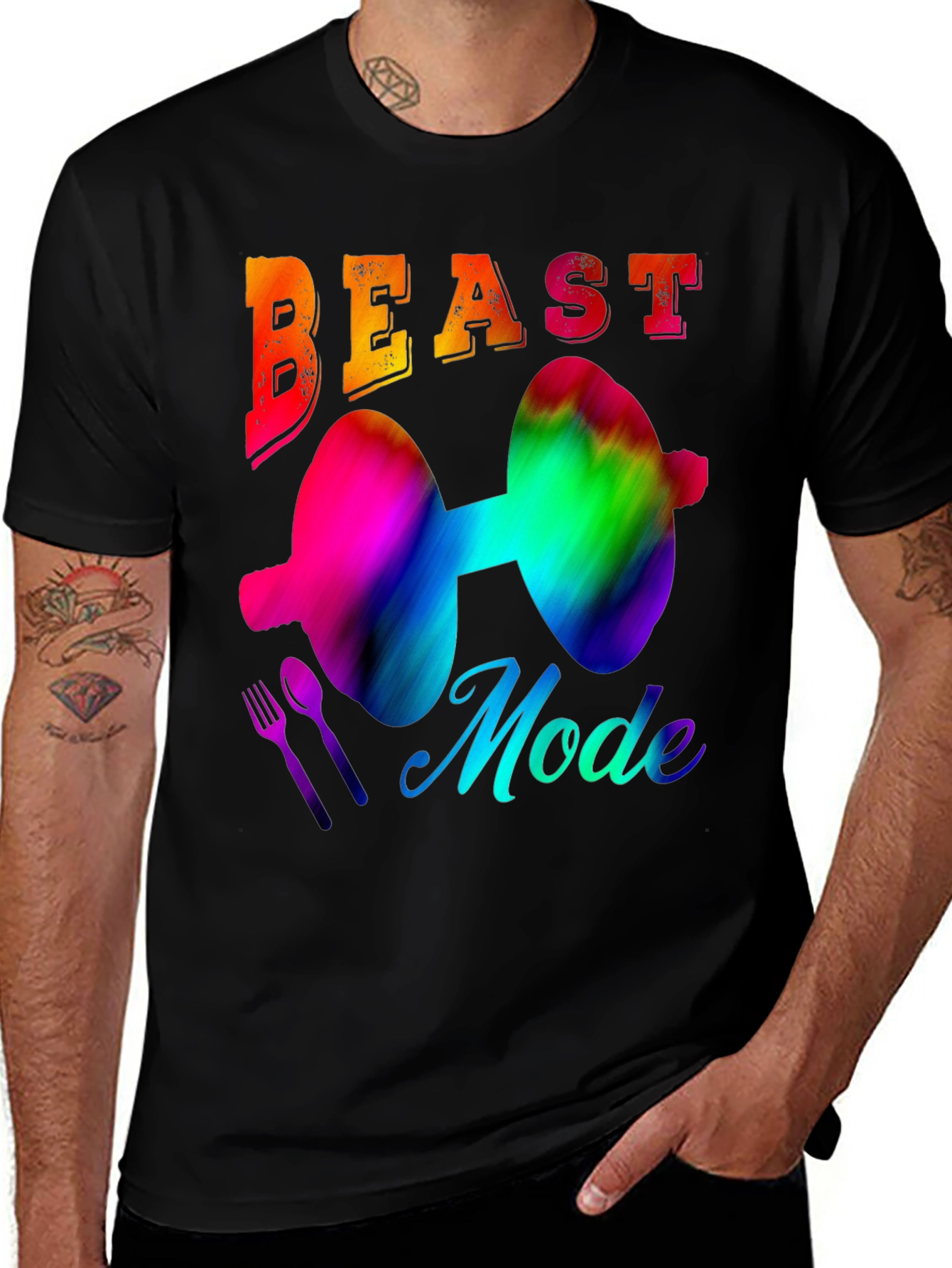 Variant 27 of Beast Mode Colorful Graphic T-Shirt