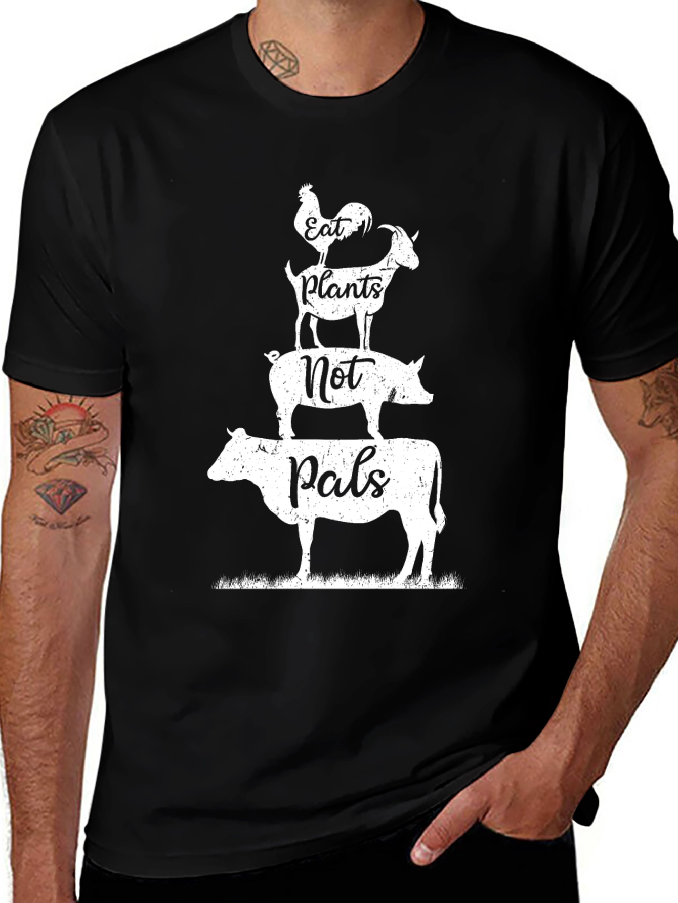 Variant 14 of Eat Plants Not Pals Vegan T-Shirt