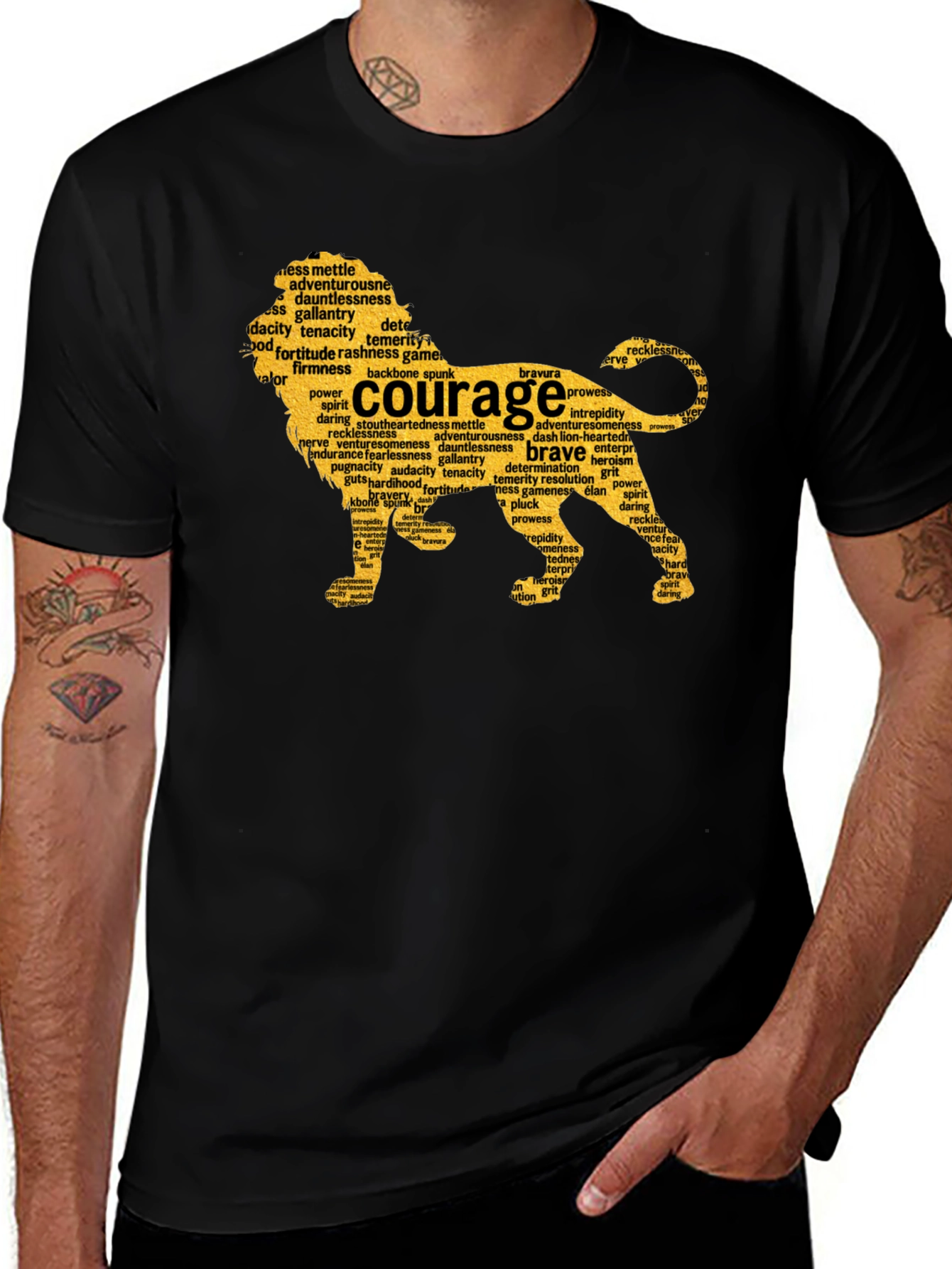 Variant 3 of Courage Lion T-Shirt: Bravery in Style