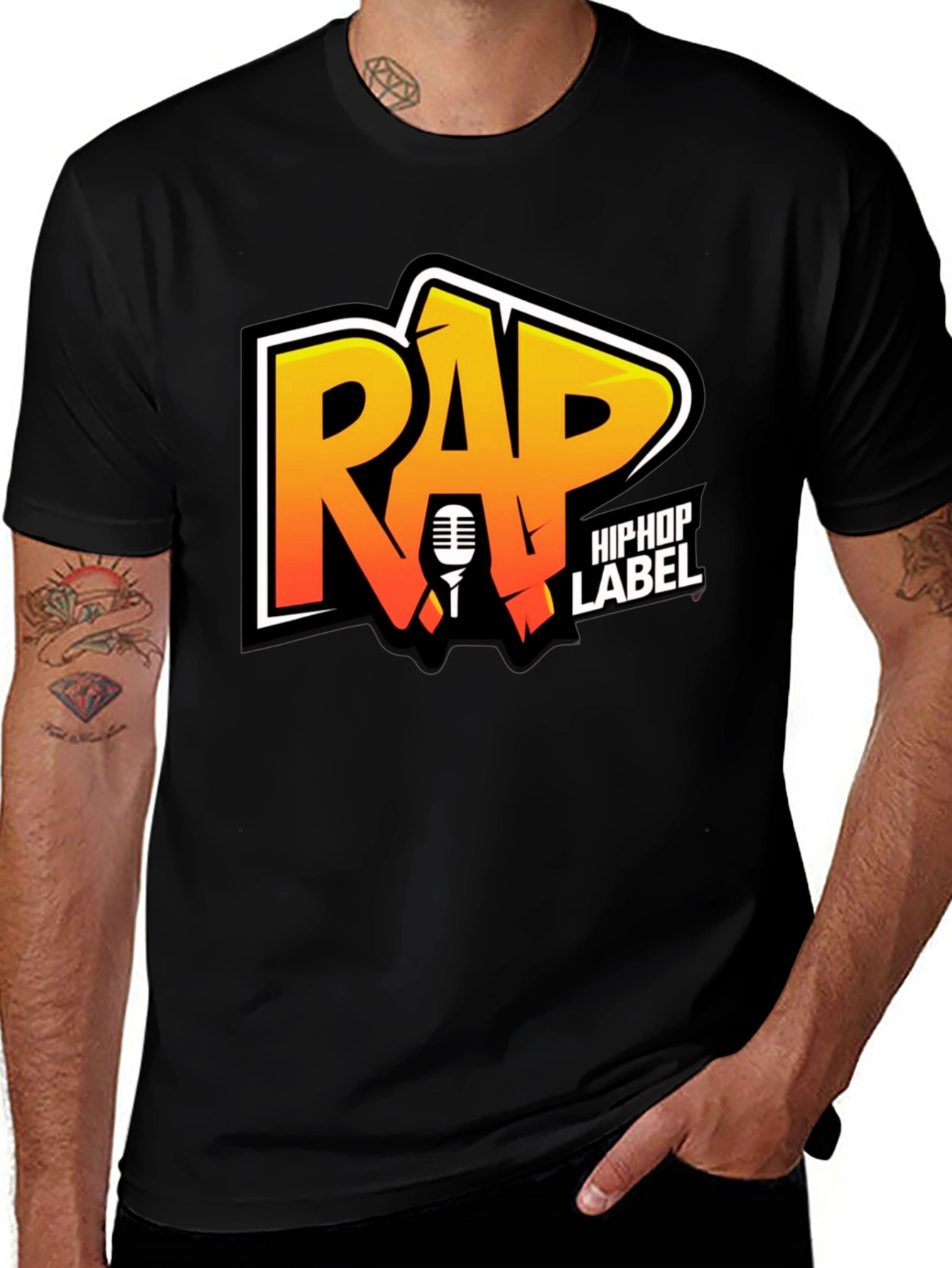 RAP HipHop Label Graphic Tee