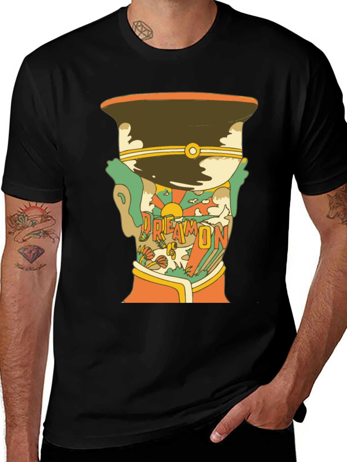 Variant 22 of Dream On Graphic Tee - Cool Black T-Shirt