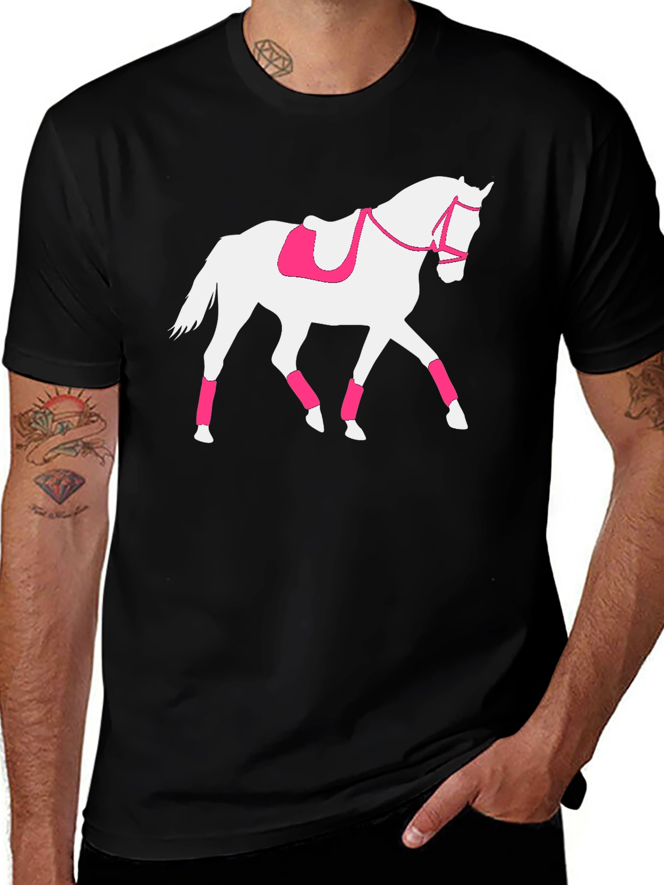 Variant 25 of Horse Lover's Graphic Tee - Equestrian Style