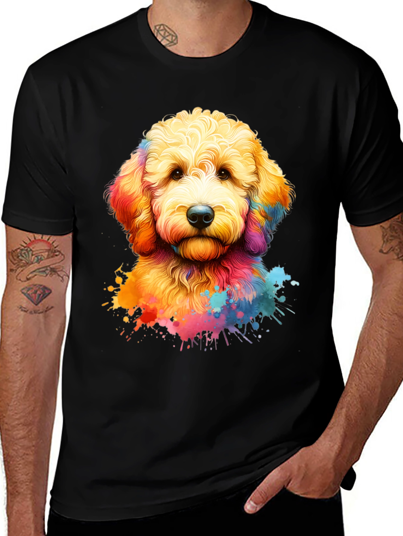 Variant 12 of Colorful Dog Graphic Tee