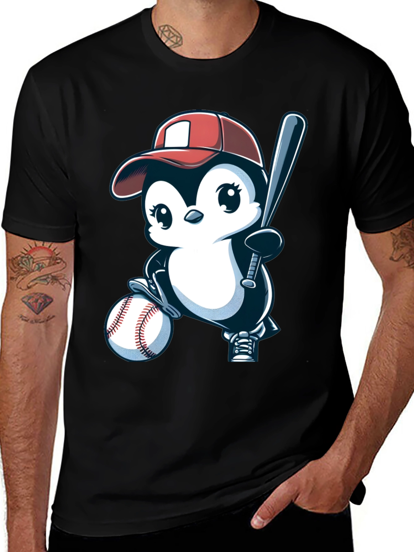 Variant 10 of Baseball Penguin T-Shirt