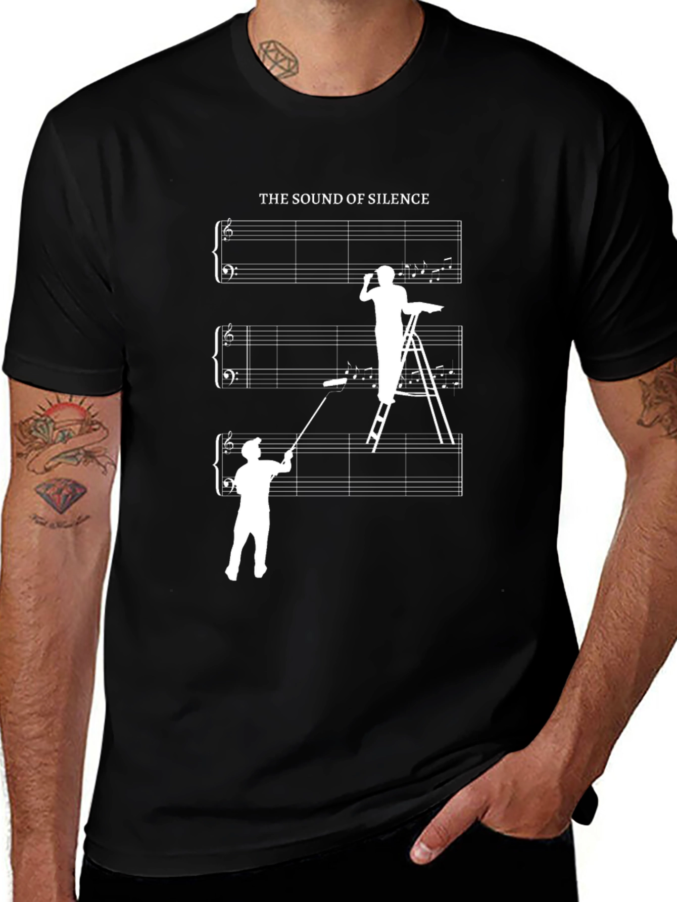 Variant 12 of The Sound of Silence Musician Humor T-Shirt