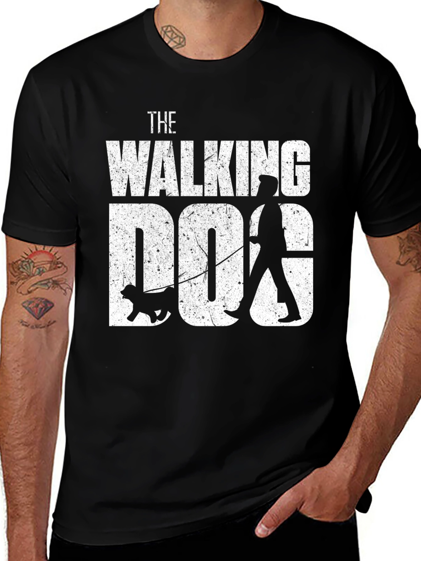 Variant 11 of The Walking Dog Graphic Tee - Black Casual T-Shirt