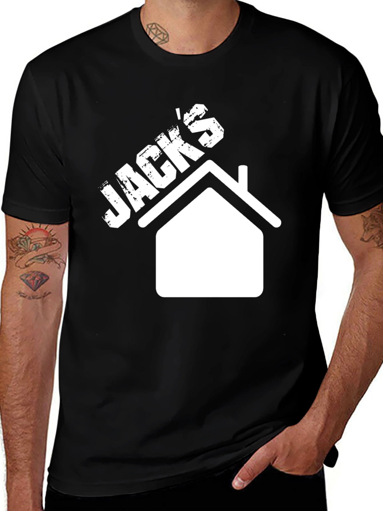 Variant 7 of Jack's House Black Graphic T-Shirt
