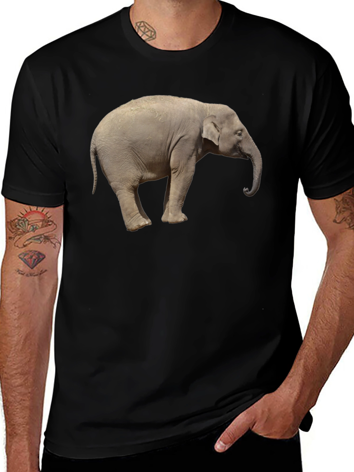 Variant 3 of Elephant Graphic Tee - Cool Animal Print T-Shirt
