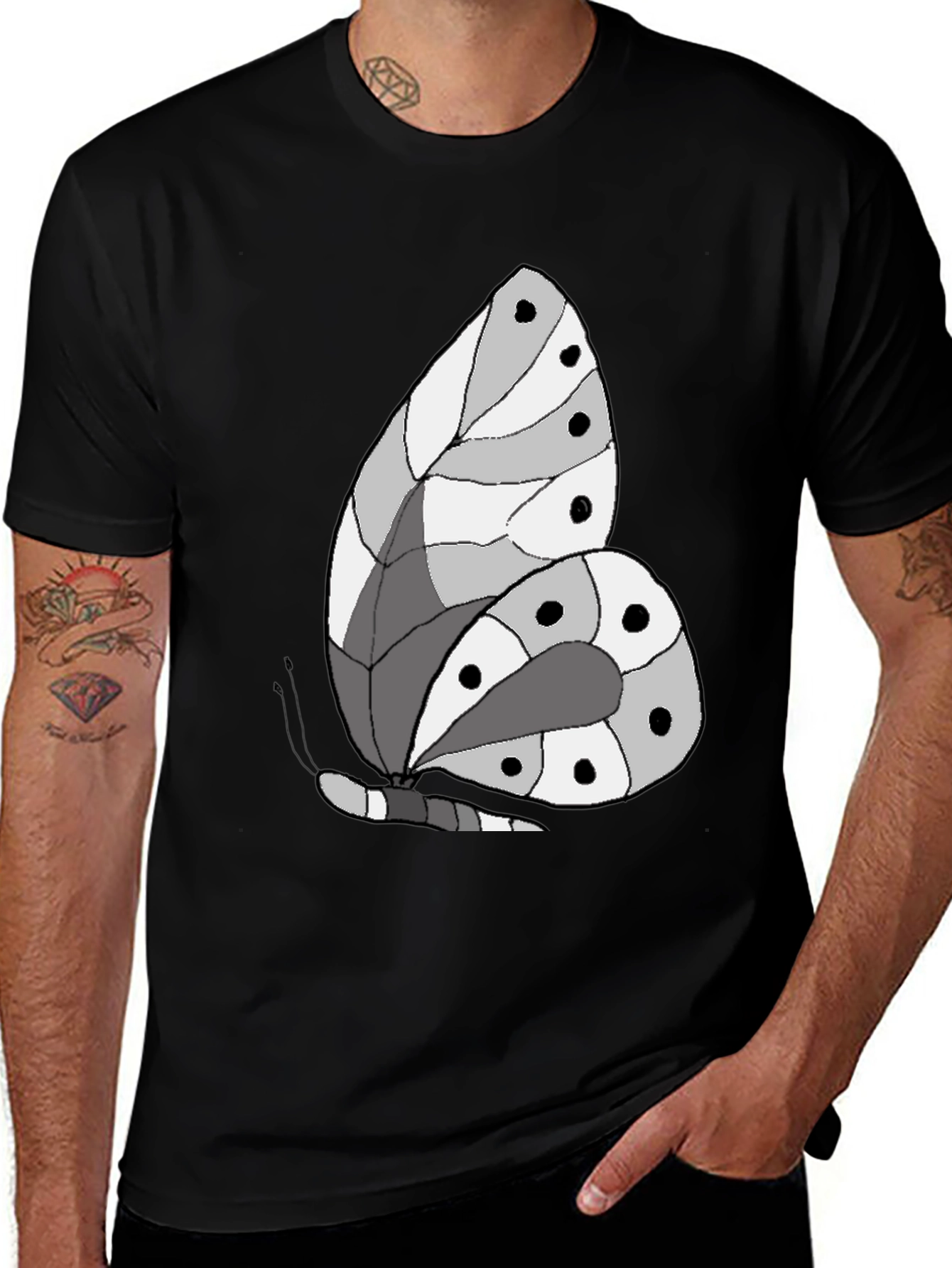 Variant 30 of Butterfly Graphic Tee - Soft Cotton Blend Shirt