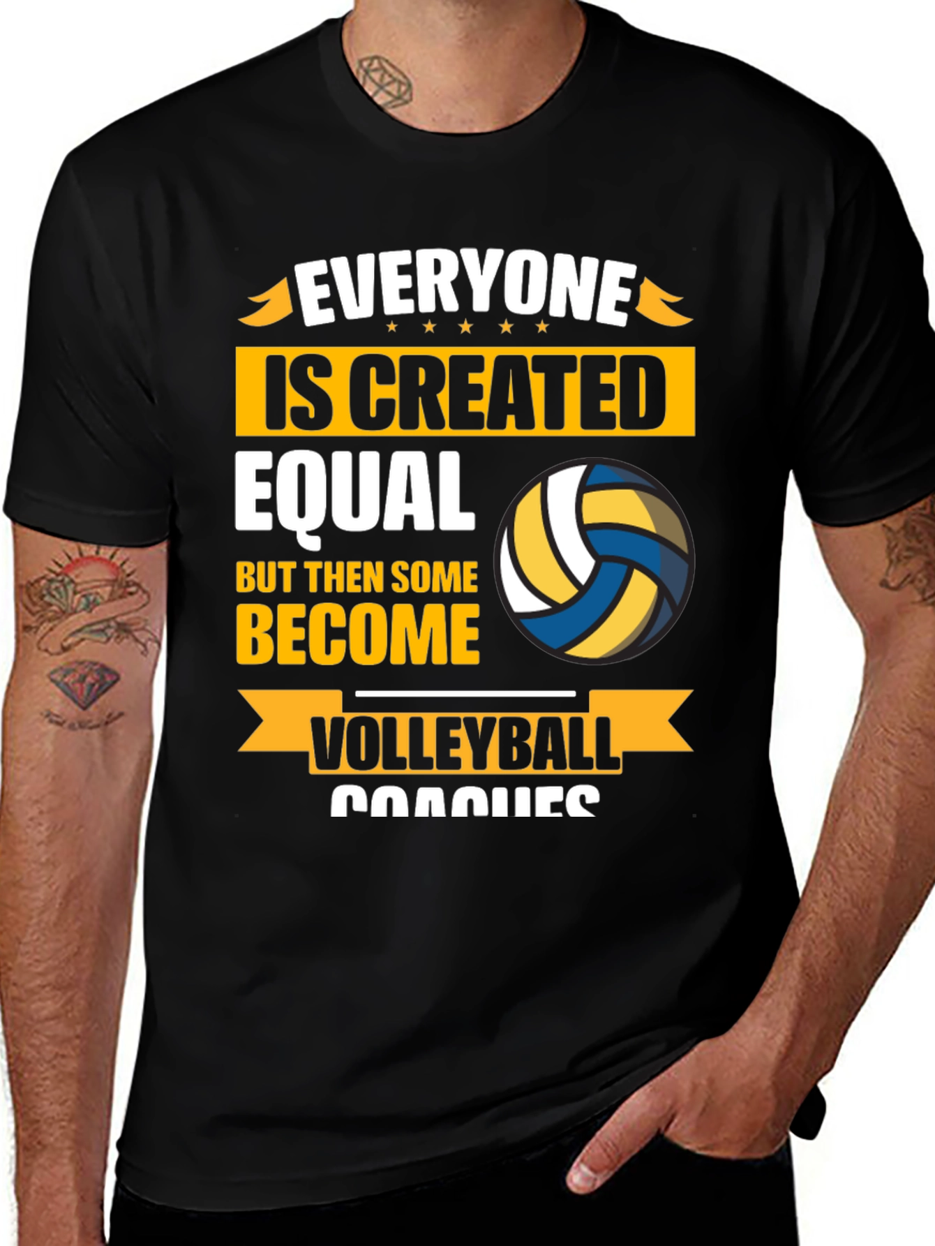 Variant 14 of Volleyball Coach T-Shirt - Everyone Is Created Equal