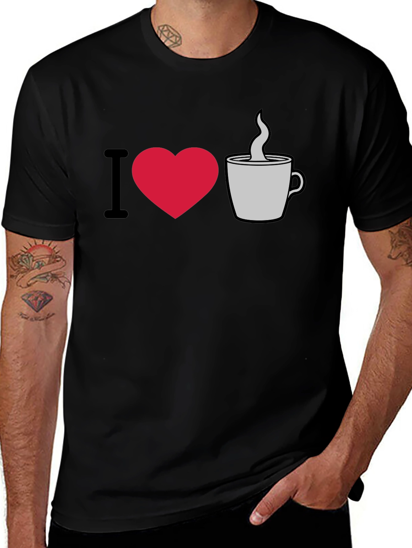 Variant 8 of I Love Coffee Graphic T-Shirt - Casual Style