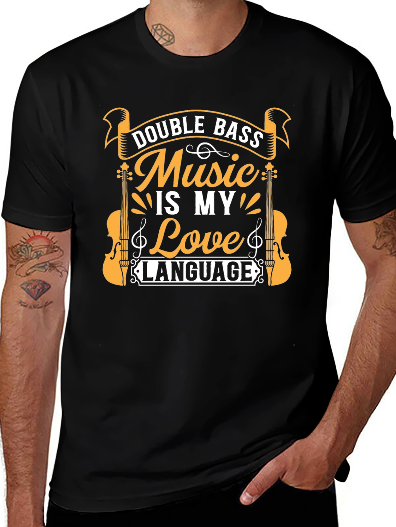 Double Bass Music is My Love Language T-Shirt