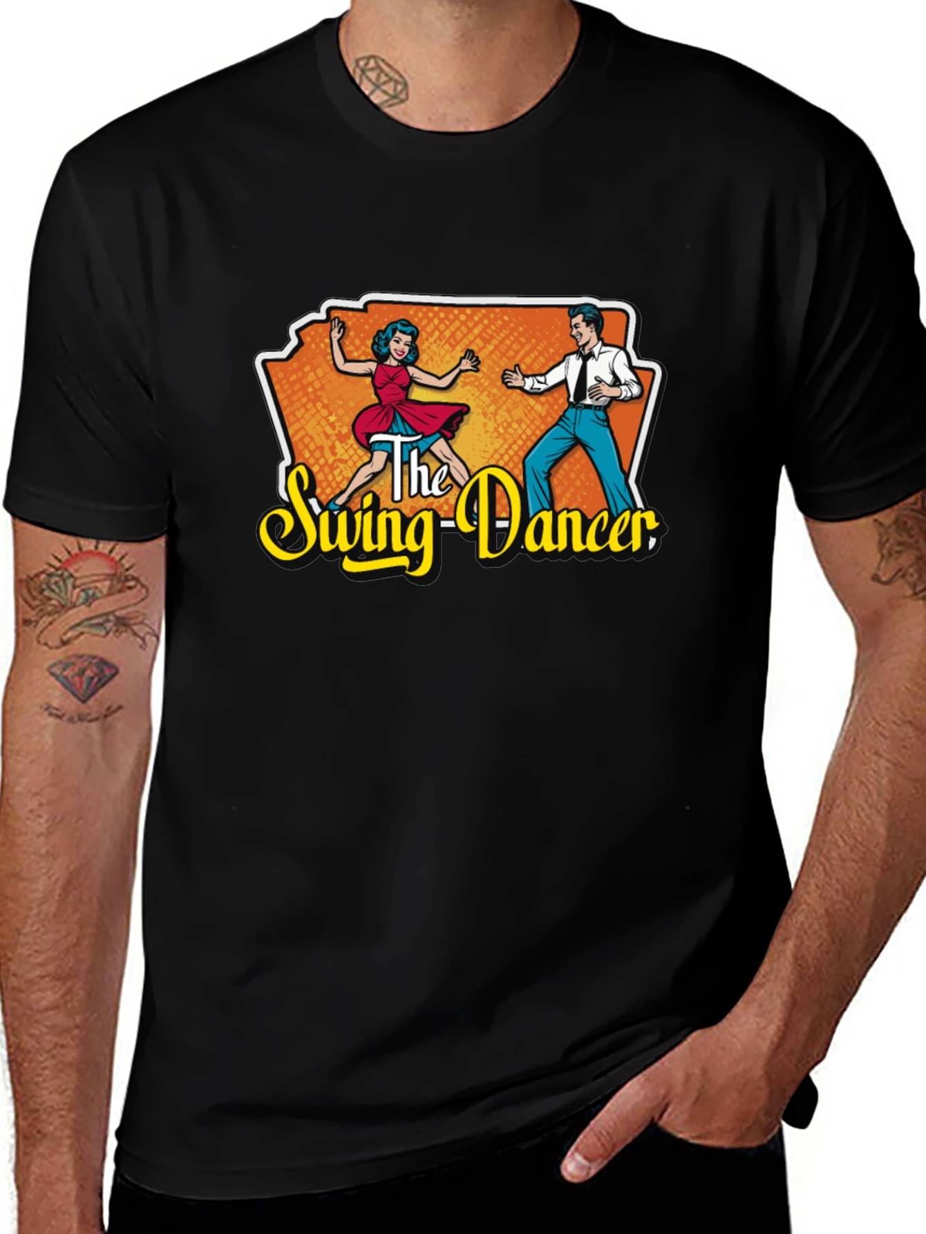 Variant 11 of Retro Swing Dancer Graphic Tee - Vintage Style T-Shirt