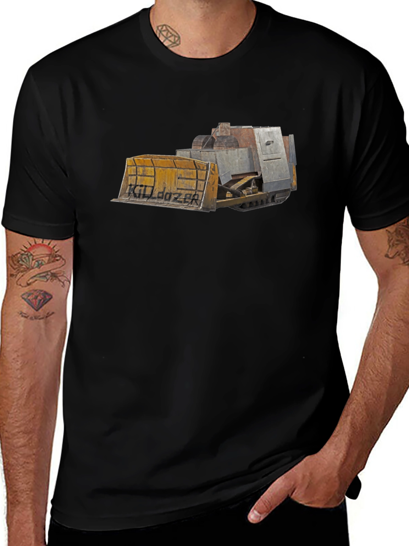 Variant 21 of Killdozer Graphic T-Shirt - Black Cotton Tee