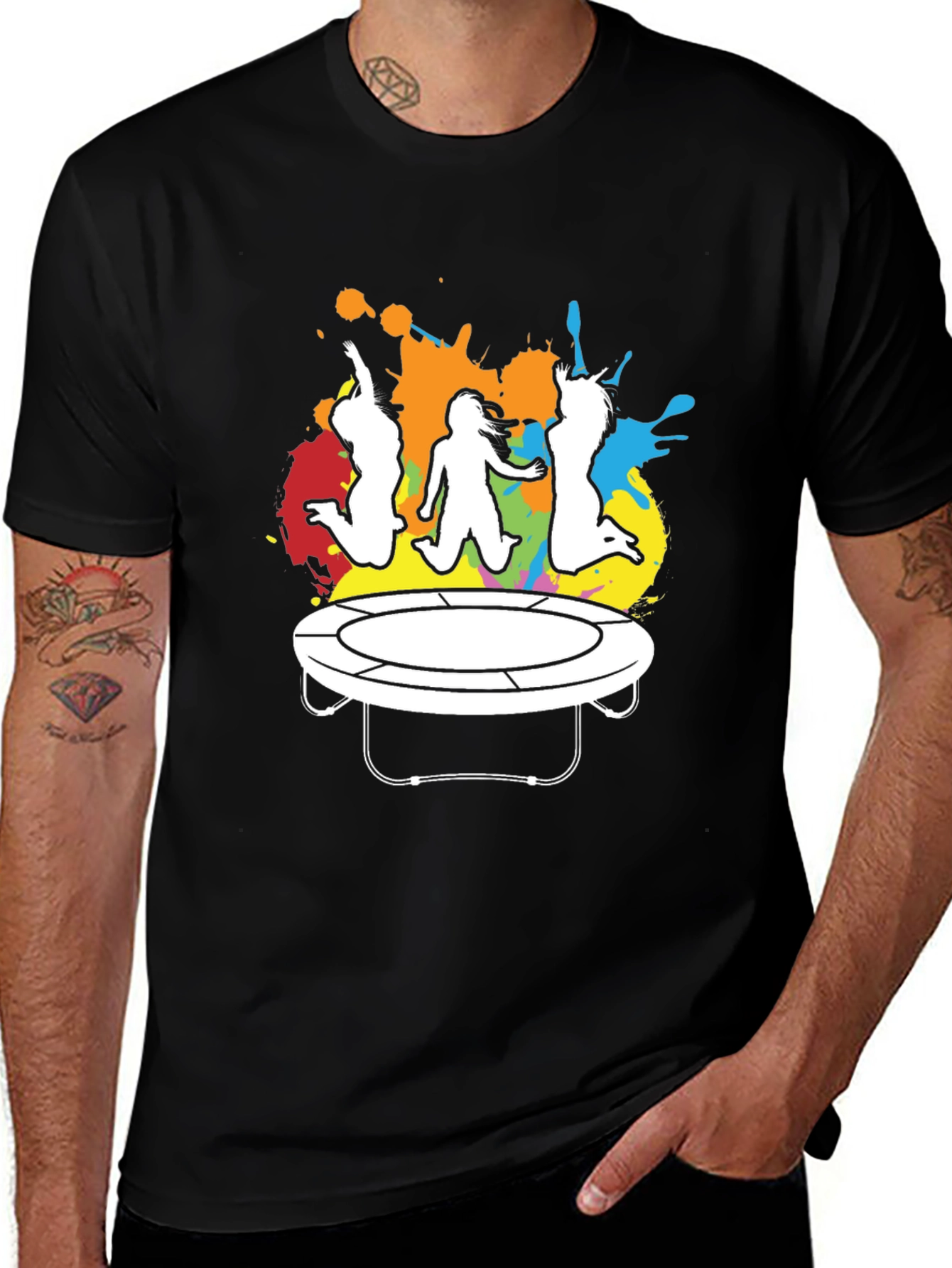Variant 9 of Trampoline Jump T-Shirt, Colorful Fun Design