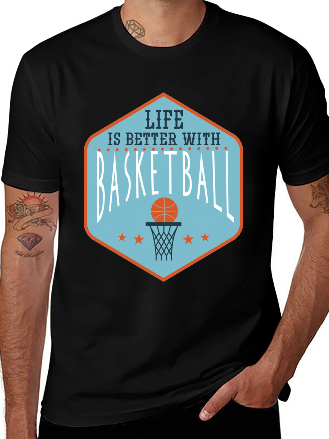 Variant 27 of Basketball Life T-Shirt: Stylish Comfort