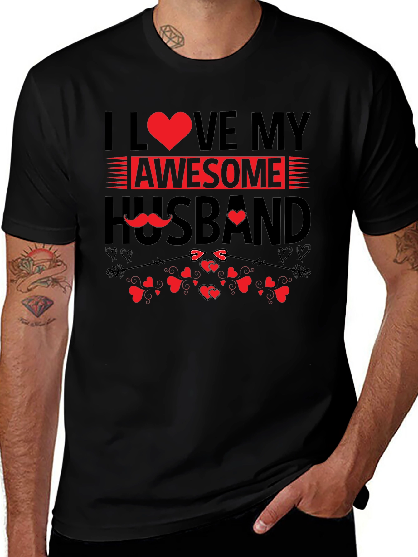Variant 10 of I Love My Awesome Husband Graphic T-Shirt