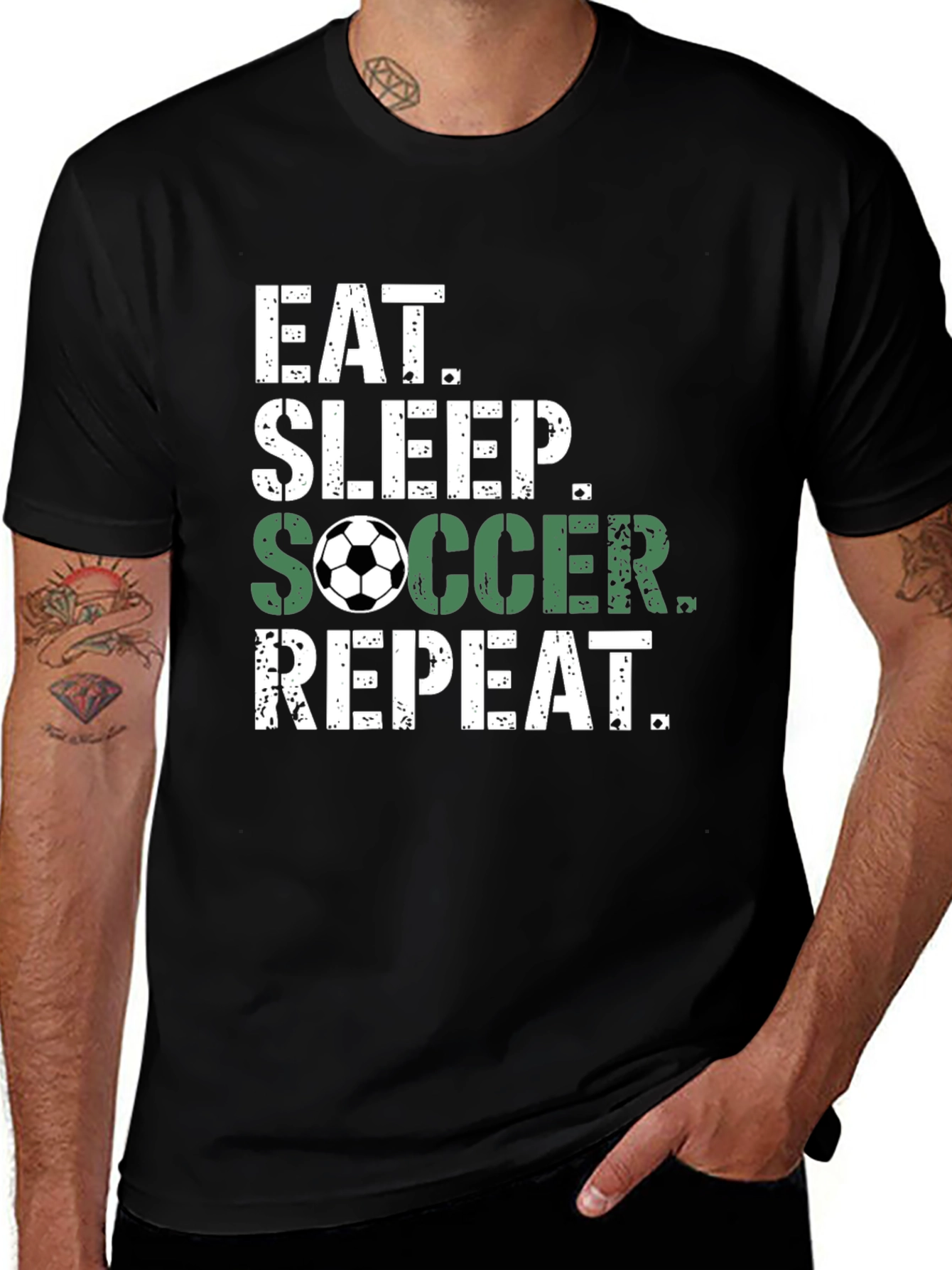 Variant 6 of Eat Sleep Soccer Repeat T-Shirt