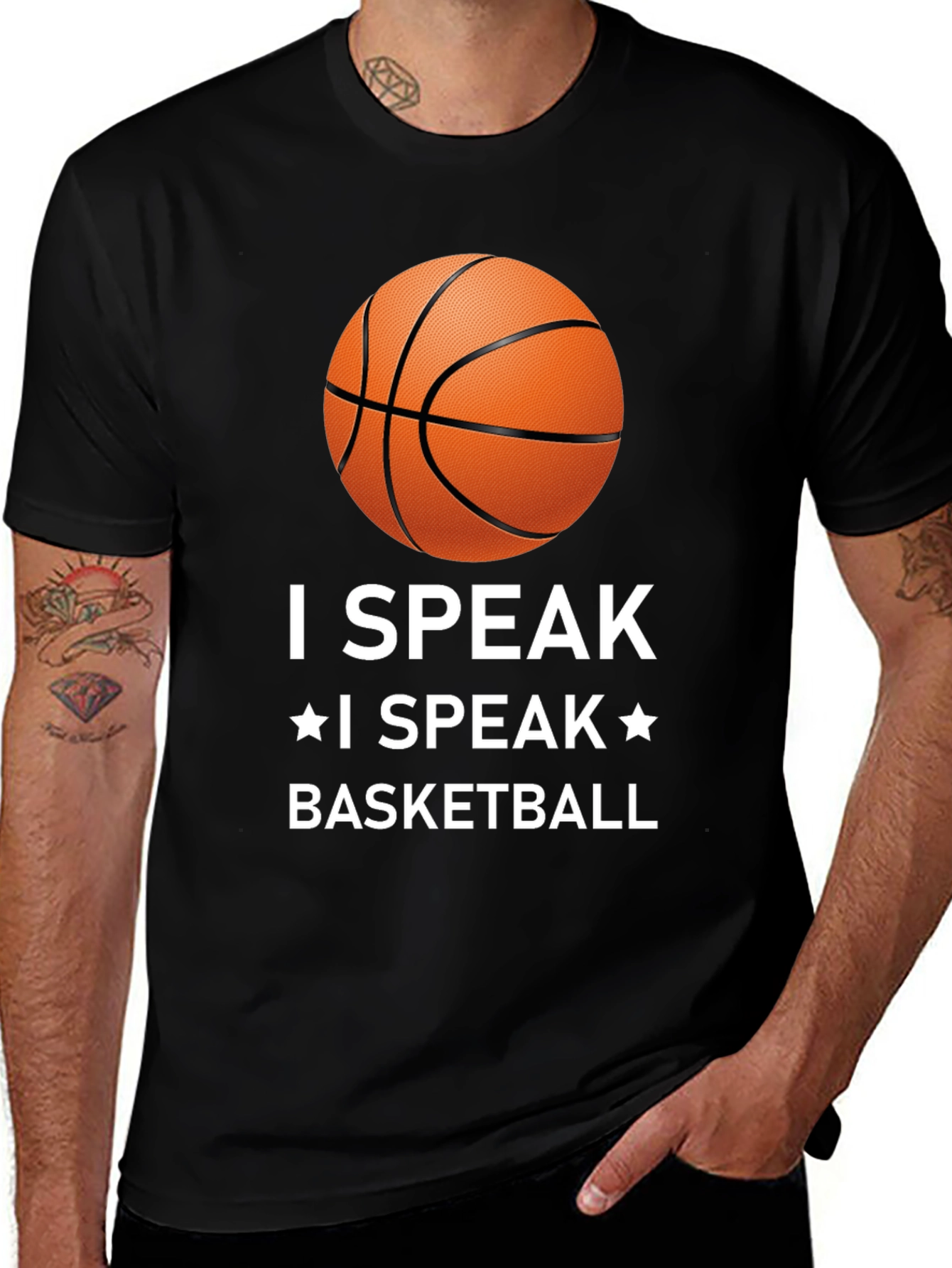 Variant 17 of I Speak Basketball Graphic Tee
