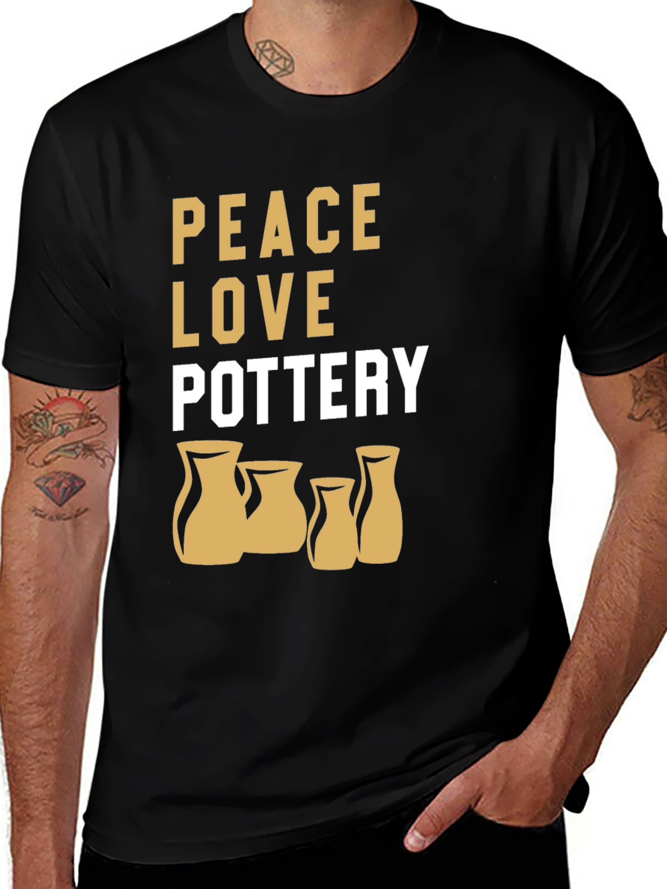 Variant 23 of Peace Love Pottery Graphic Tee