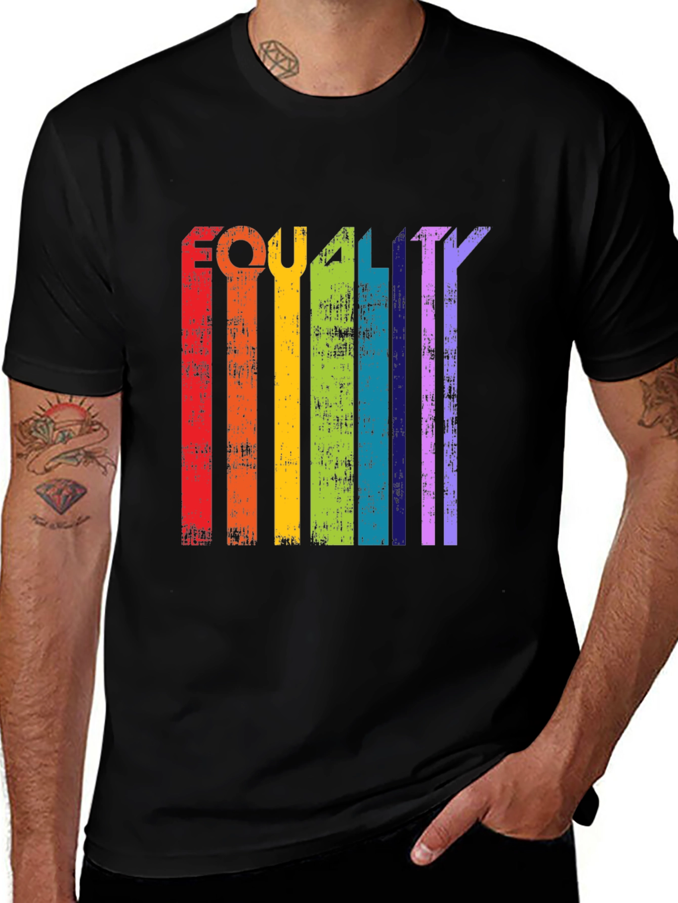 Variant 22 of Equality Rainbow Striped T-Shirt