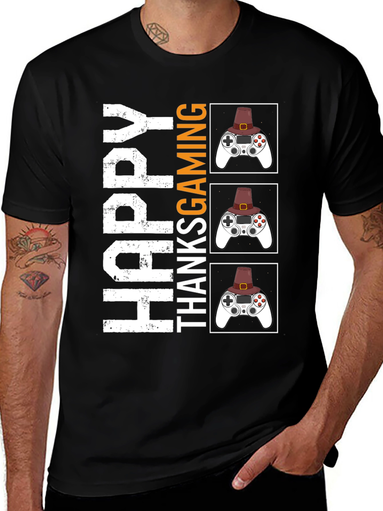 Variant 7 of Happy Thanksgaming T-Shirt | Gamer Thanksgiving Tee