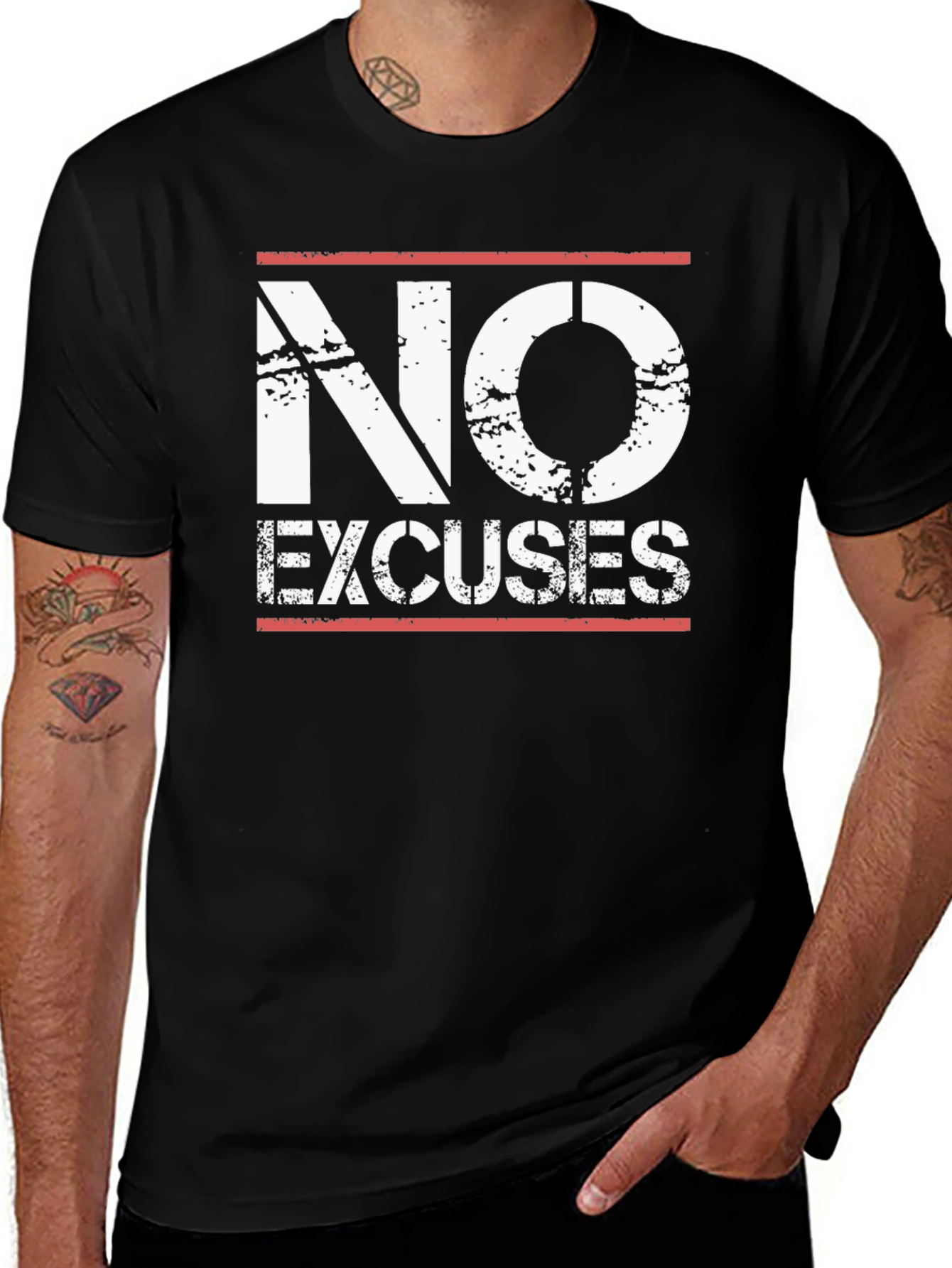 Variant 15 of No Excuses Graphic T-Shirt - Black