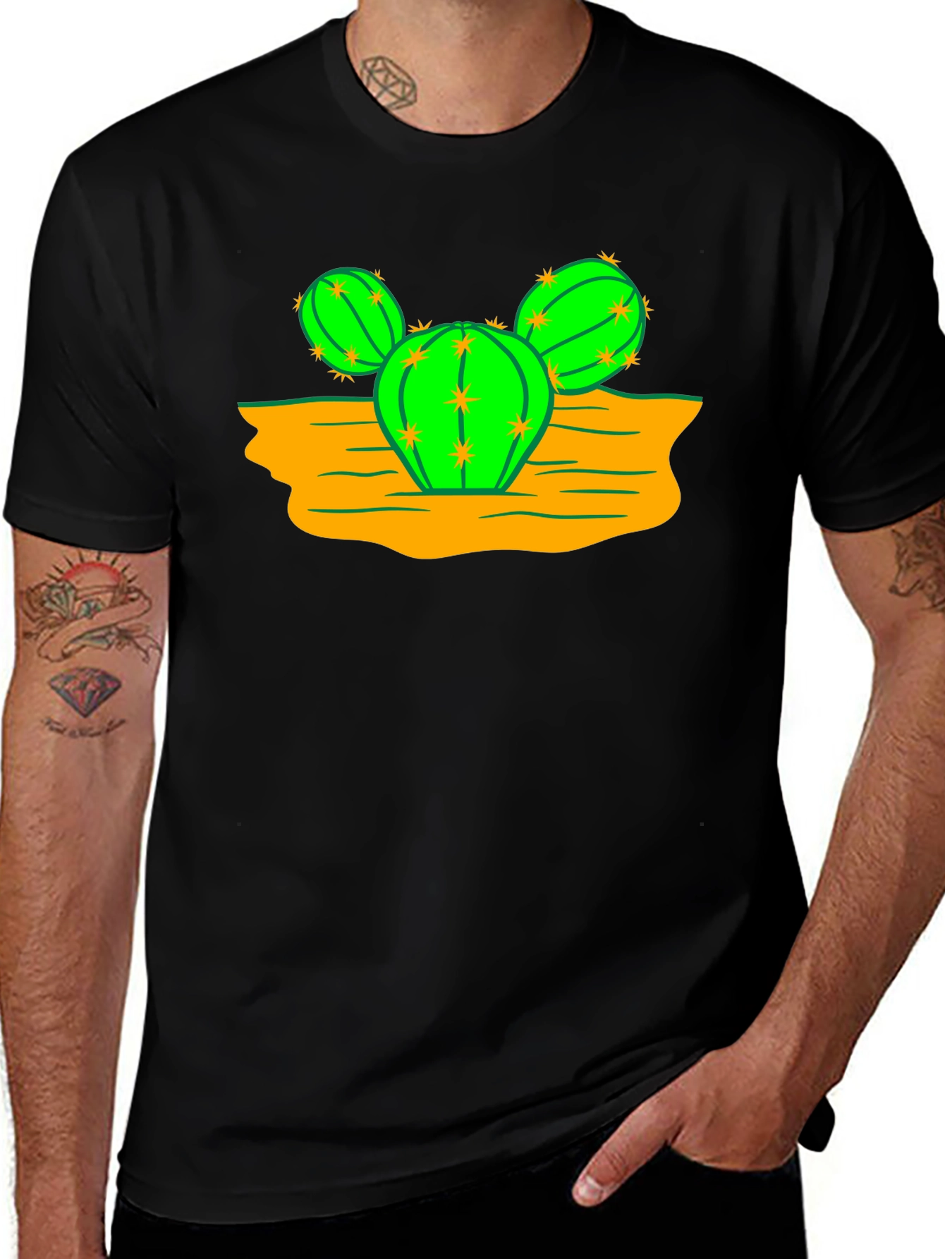 Variant 11 of Cactus Graphic Tee - Desert Style Cotton T-Shirt
