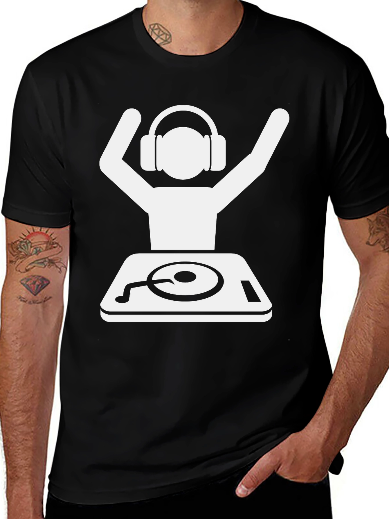 Variant 20 of DJ Graphic Tee - Black T-Shirt