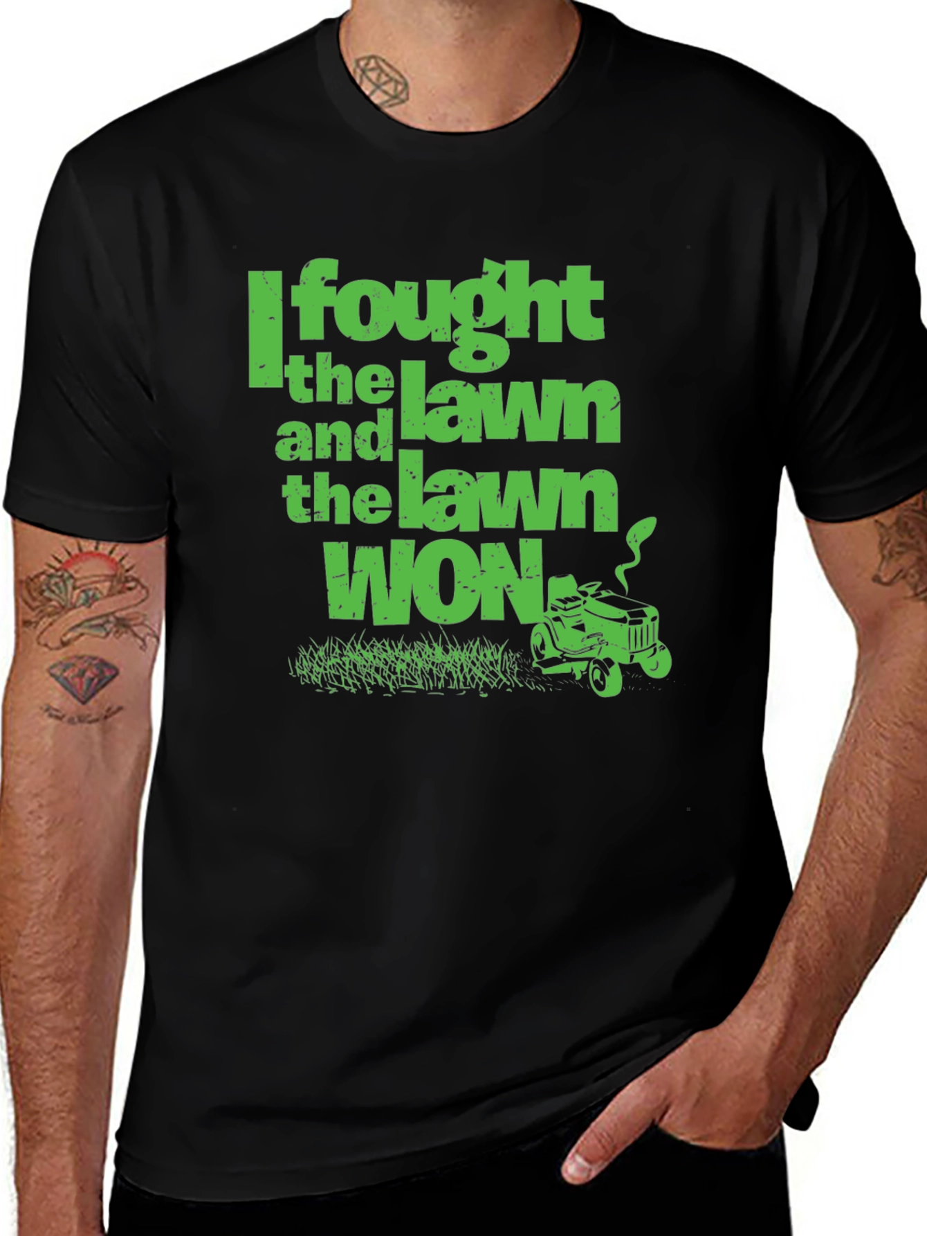 Variant 17 of I Fought the Lawn and the Lawn Won T-Shirt