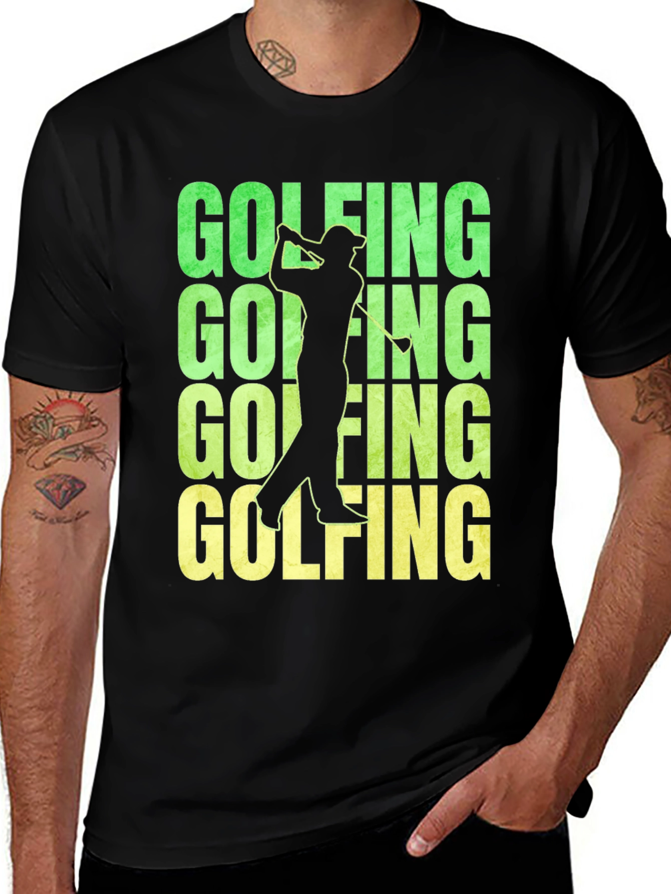 Variant 3 of Golfing T-Shirt - Fun Golfer Design