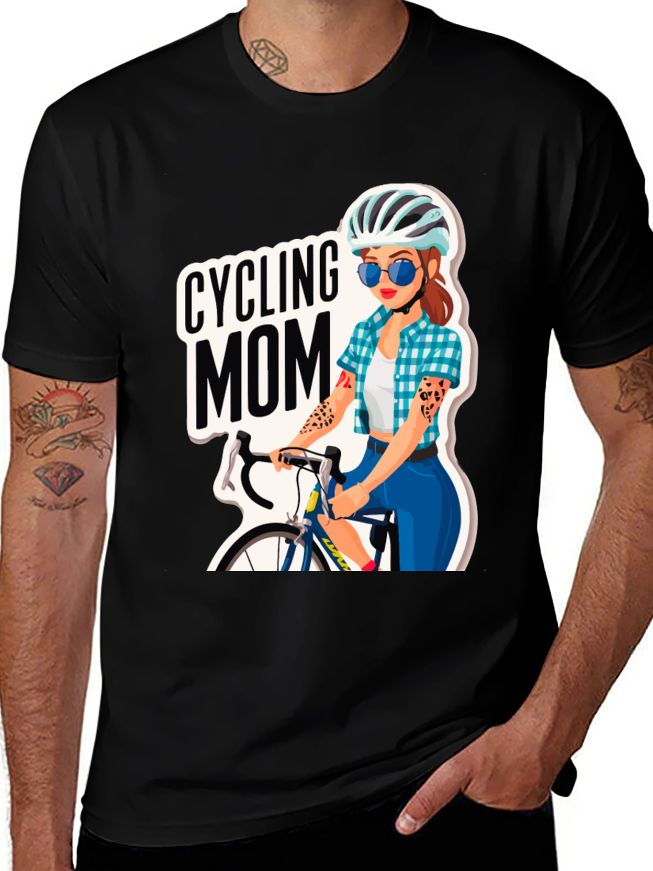 Cycling Mom Graphic Tee - Bike Lover T-Shirt