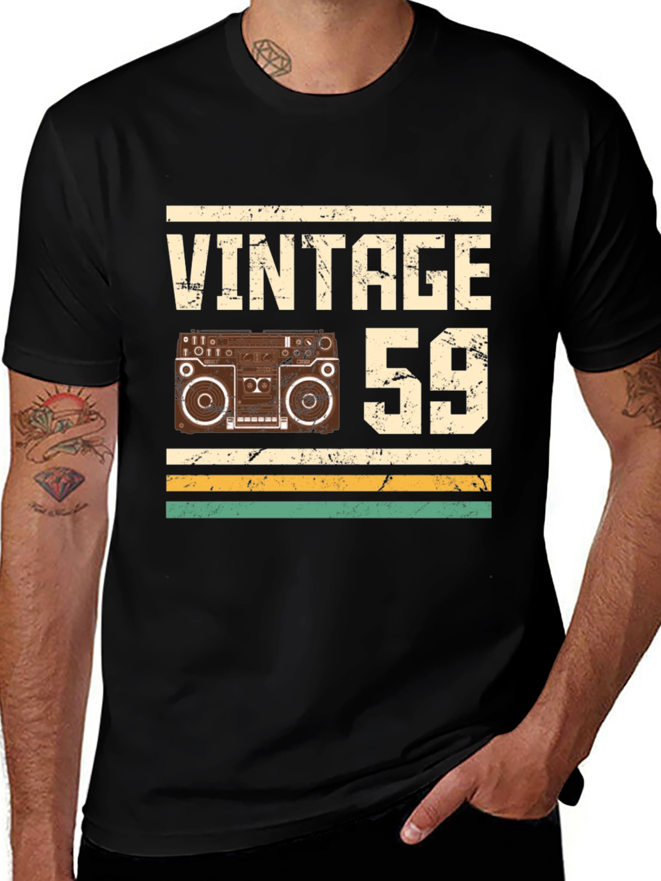 Variant 16 of Vintage 59 Retro Radio Graphic T-Shirt