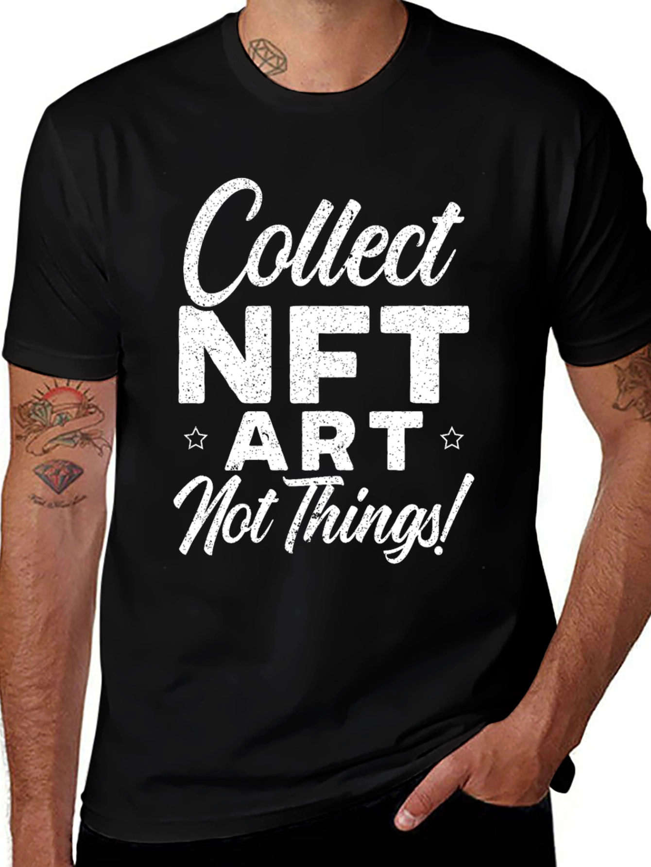 Variant 16 of Collect NFT Art T-Shirt - Black Graphic Tee