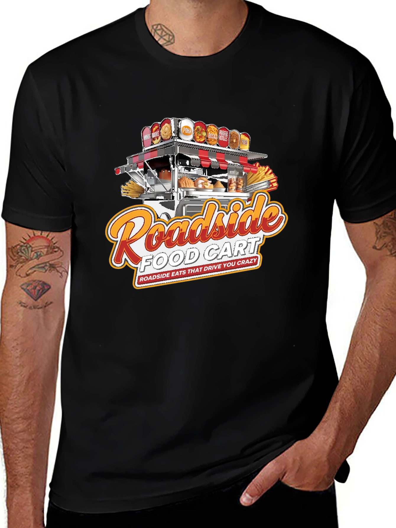 Variant 4 of Roadside Food Cart Graphic Tee - Casual Comfort