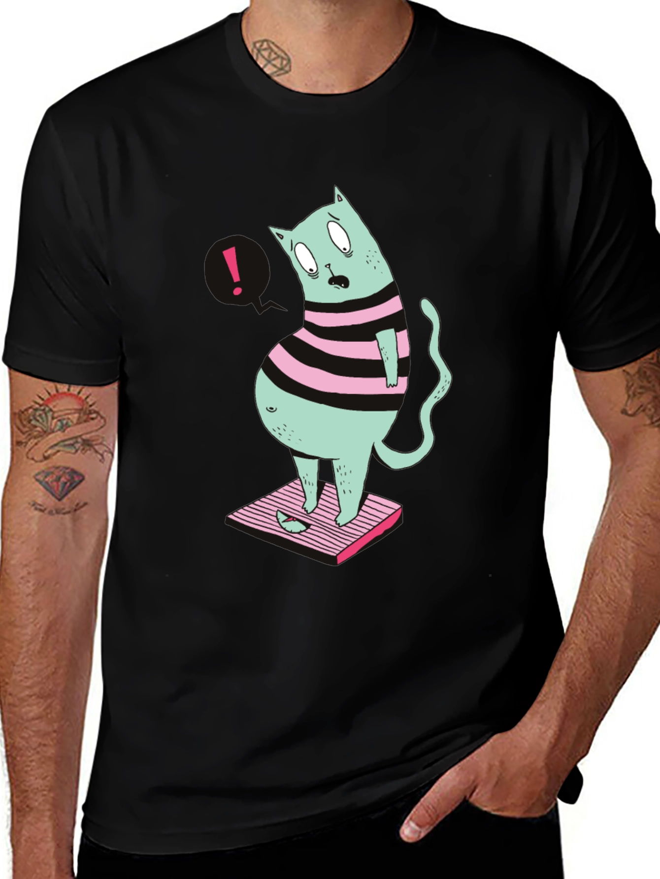 Variant 3 of Funny Cat Weight Gain T-Shirt