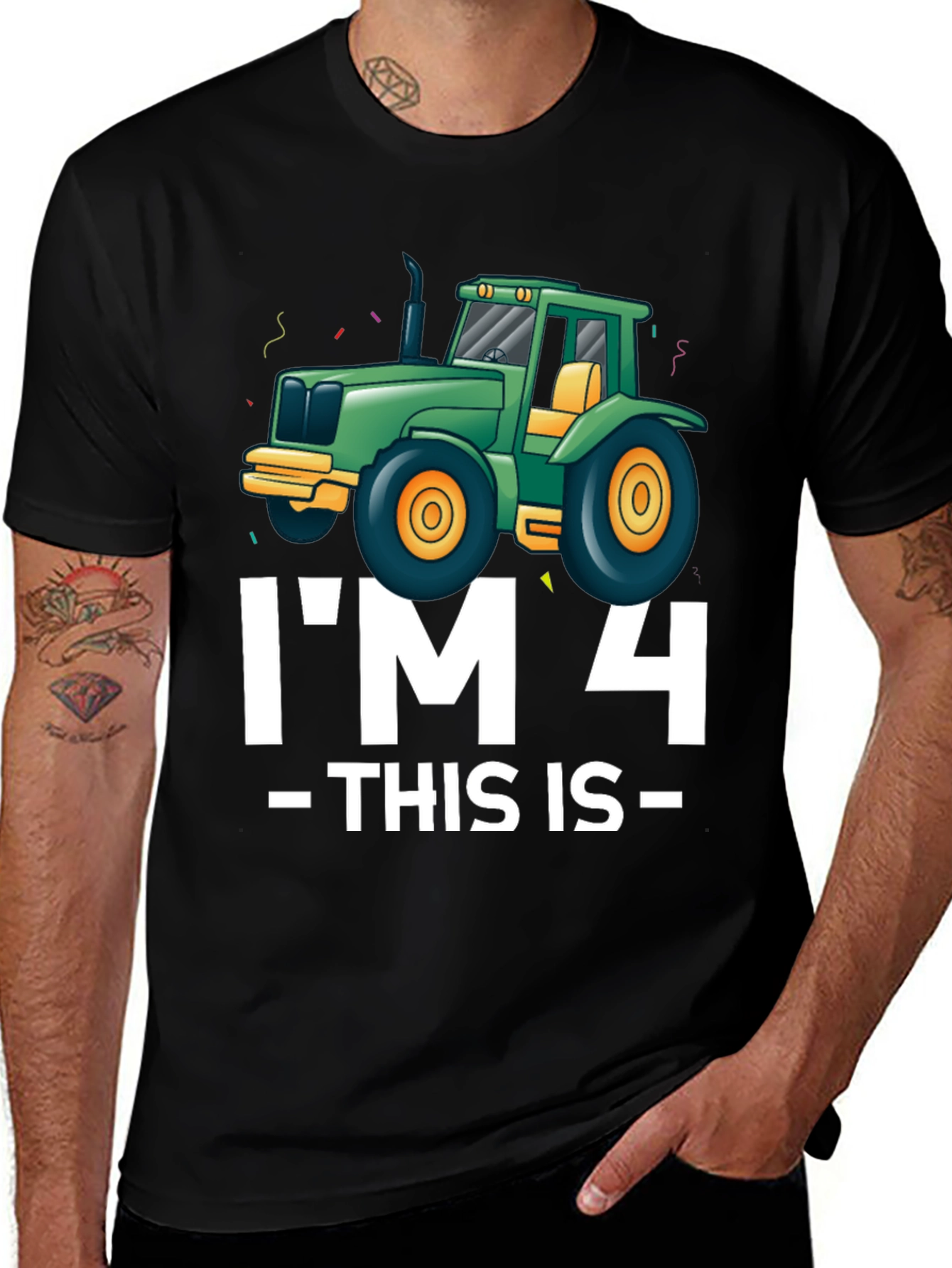 4th Birthday Tractor T-Shirt