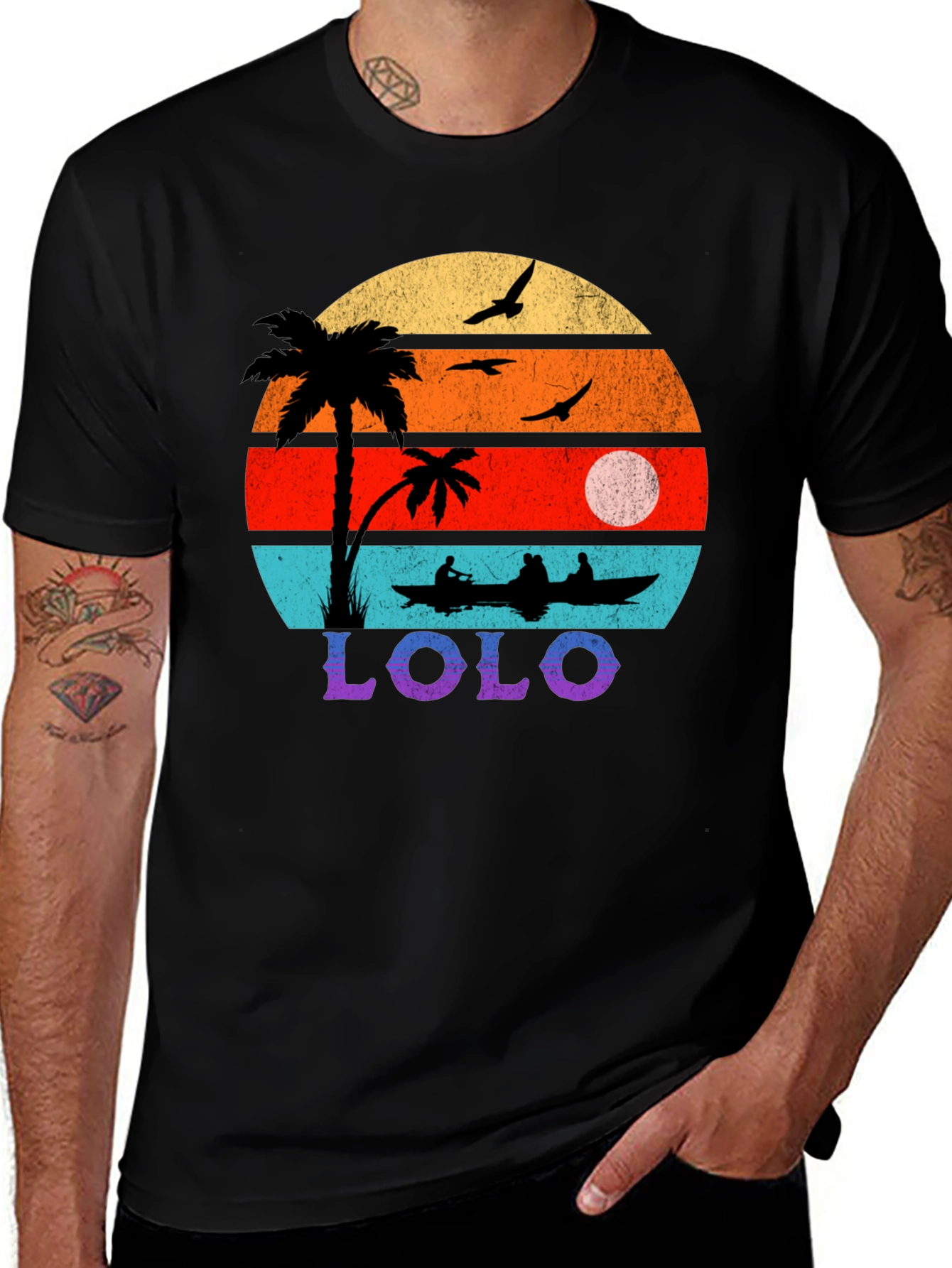 Variant 25 of LOLO Retro Sunset T-Shirt