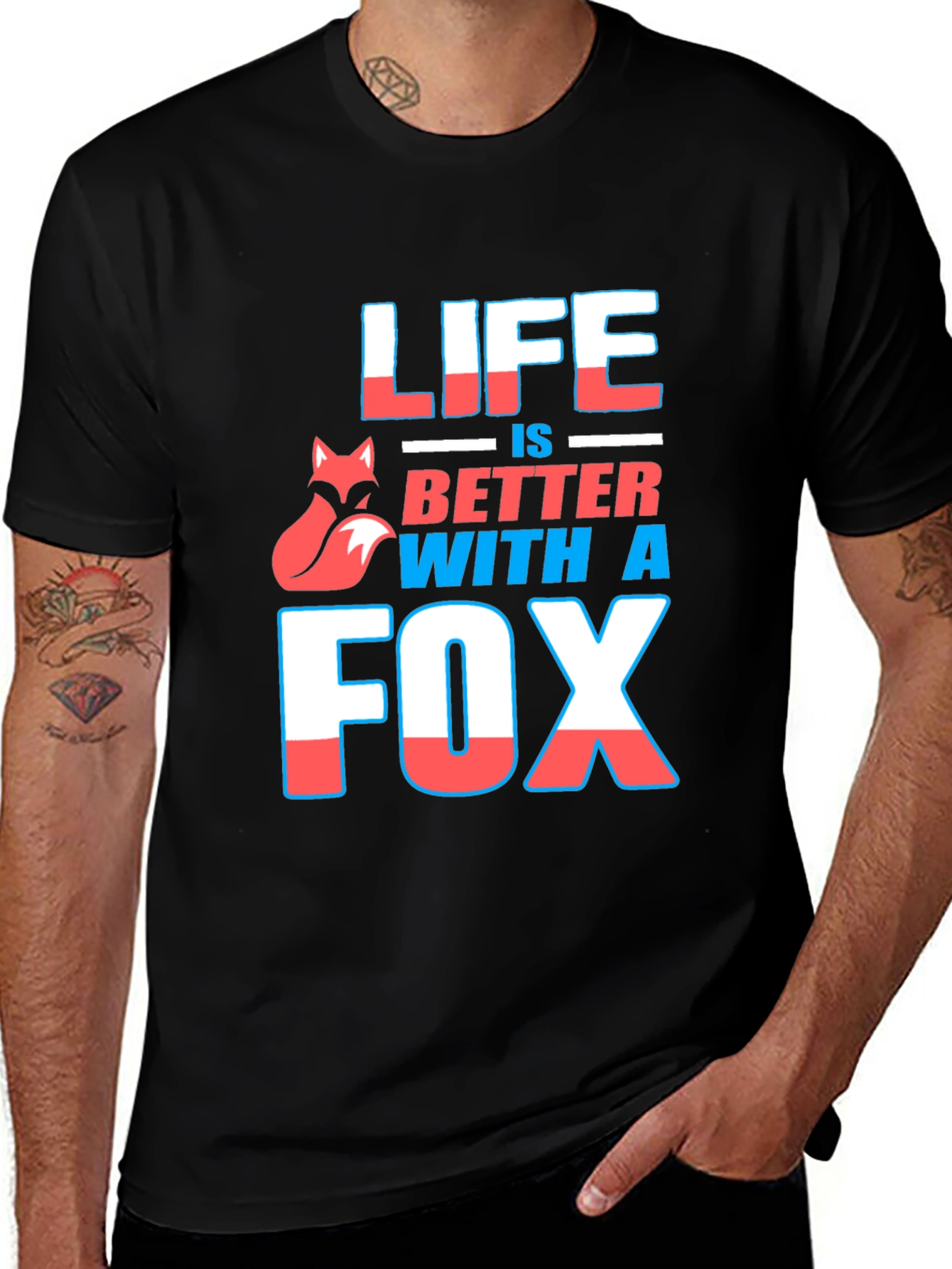 Variant 9 of Life is Better With A Fox Graphic T-Shirt