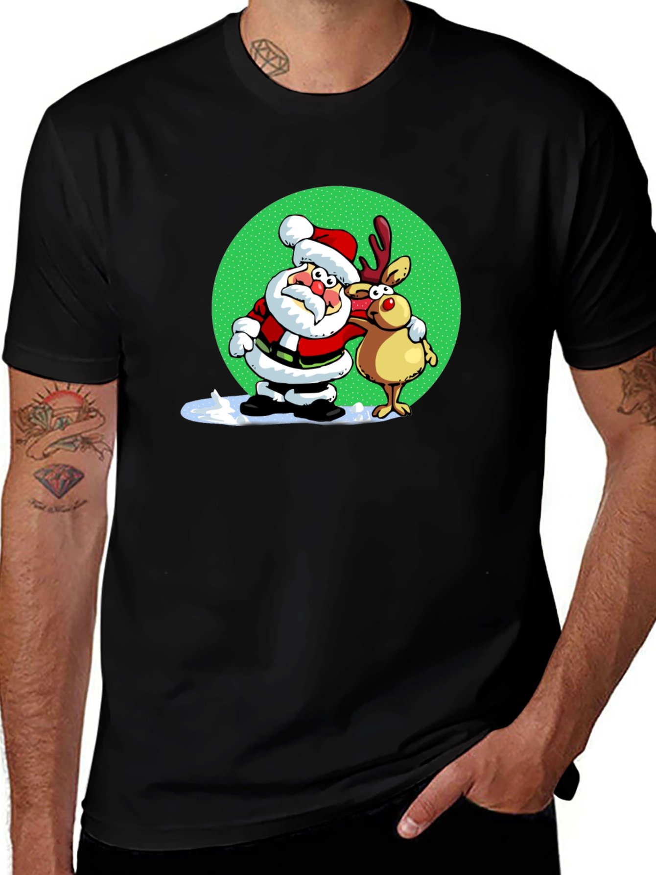 Santa & Rudolph Christmas Tee