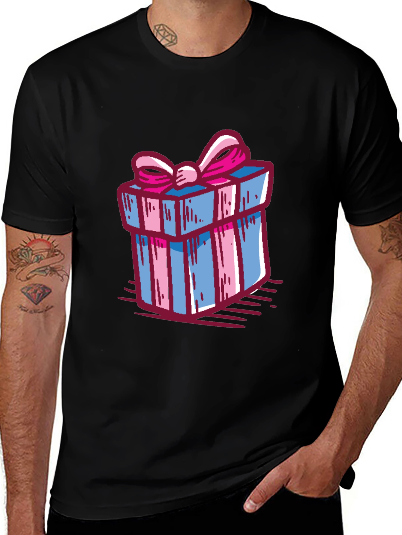 Variant 20 of Gift Wrapped Graphic Tee - Birthday Present Shirt